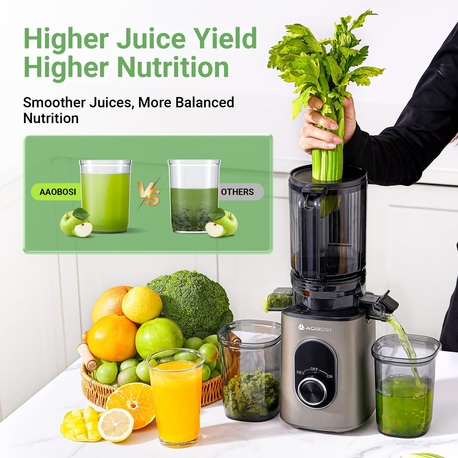 AAOBOSI Cold Press Juicer - 4.35