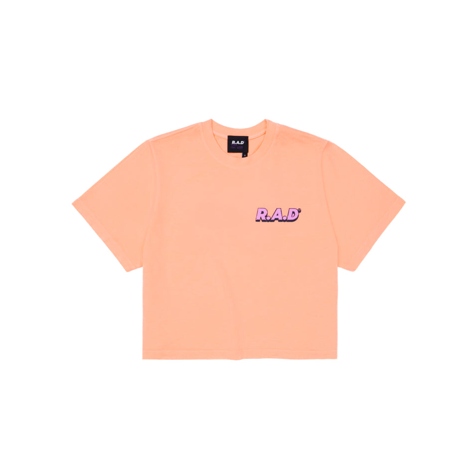 DBE Women's Crop Tee - Soft Peach Cotton Short Sleeve T-Shirt for Casual Wear & Summer Outfits
