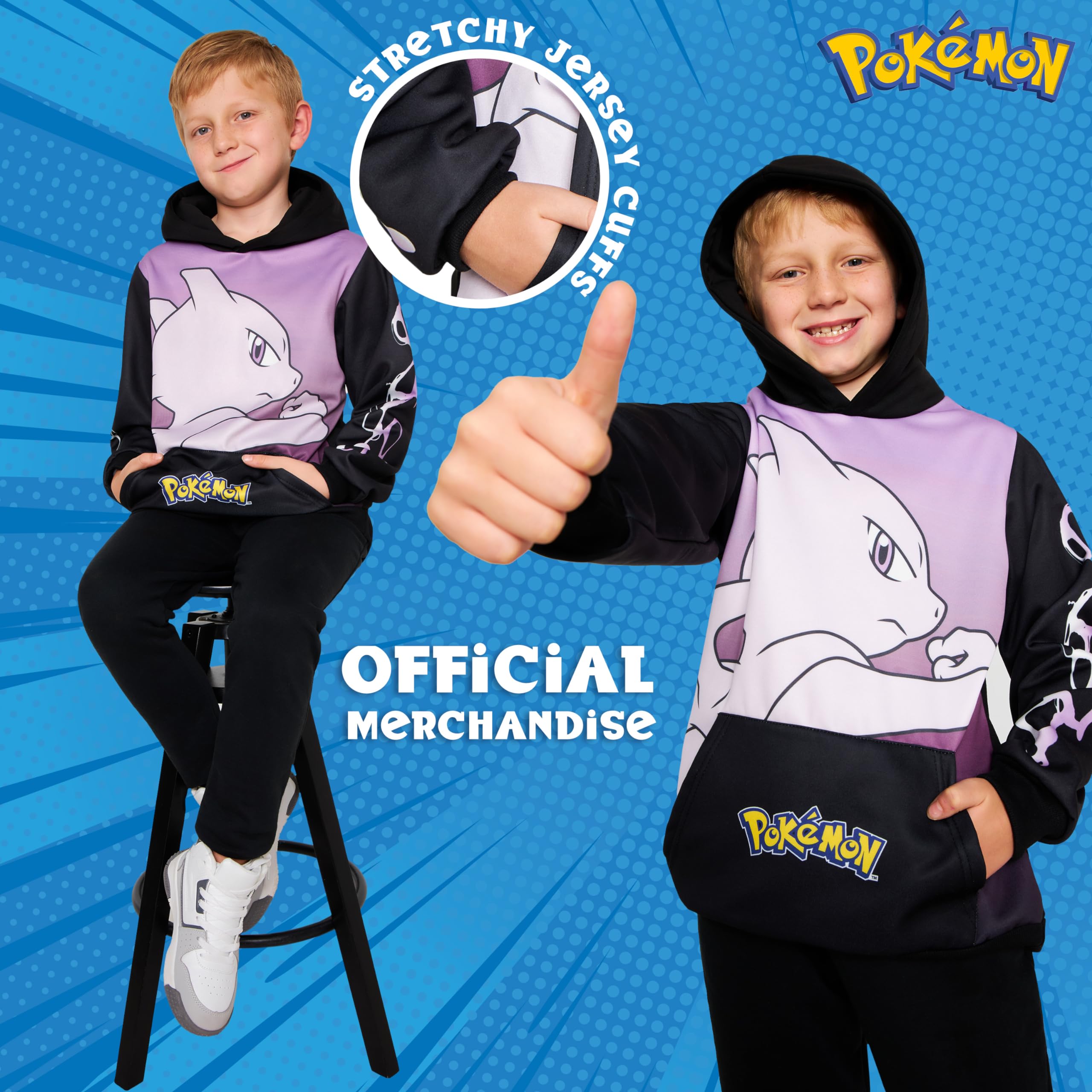 Pokemon Hoodie for Boys & Teens - Pikachu Anime Hooded Sweatshirt | Warm Fleece Pullover for Kids & Youth | Perfect for Cosplay, School, and Winter Outfits