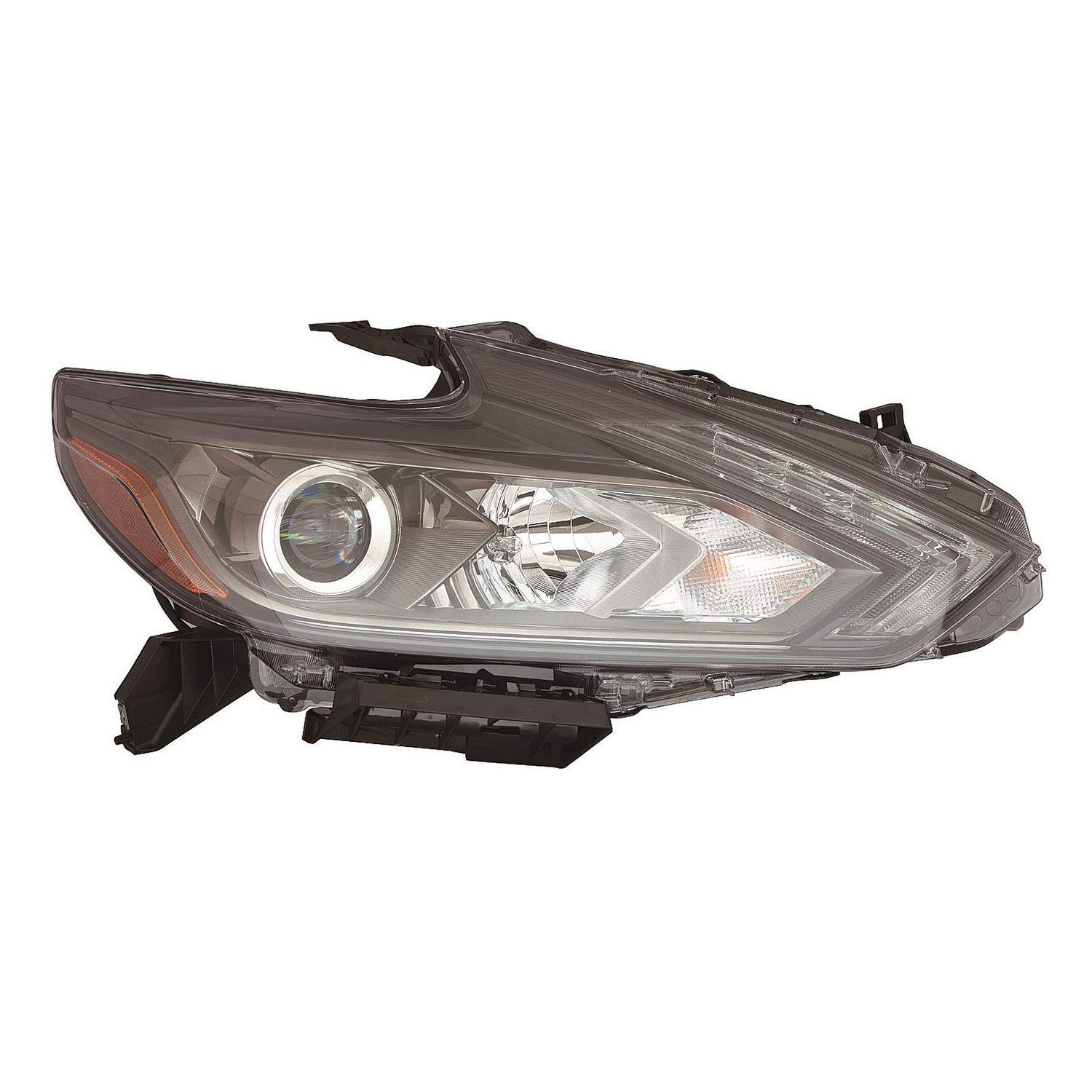 Smoked LED Headlight Assembly with Daytime Running Lights & Smoked Bezel - CRSHL09538 | Upgrade Your Car's Front Lighting for Night Driving & Enhanced Style