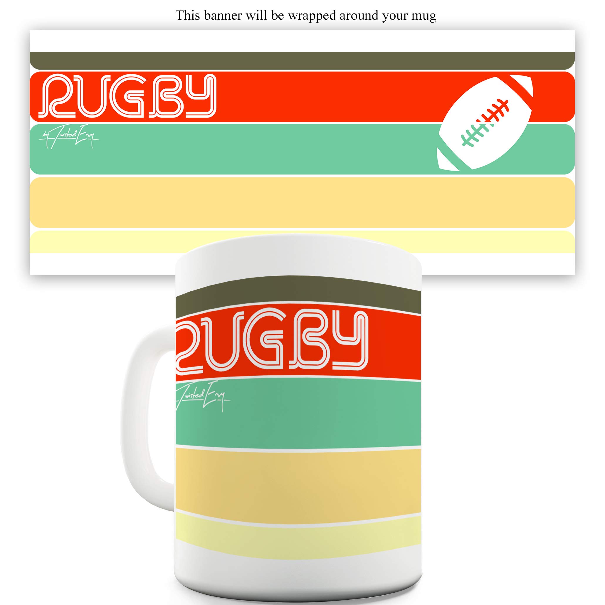 Twisted Envy Retro Rugby 11oz Funny Coffee Mug - Novelty Gift for Coworkers, Office Humor | Perfect for Coffee Breaks, Desk Decor & Gag Gifts
