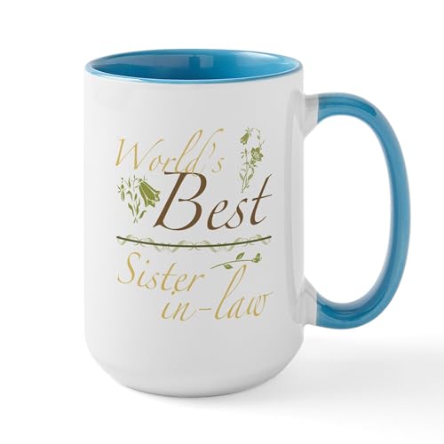 White/Blue Inside - Vintage Best Sister In Law Large Mug
