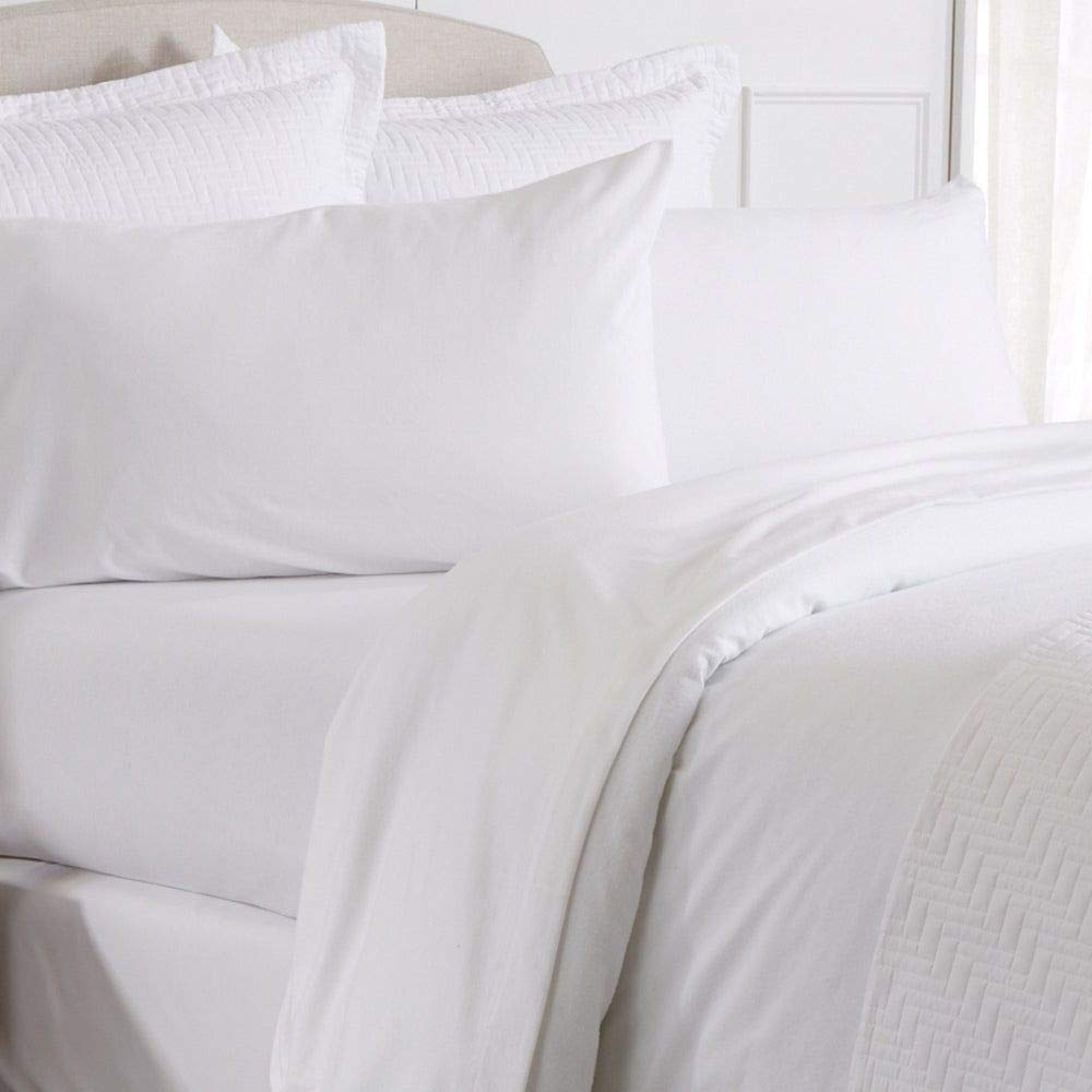 4-Piece Super Soft Jersey Sheets Set - All Season Lightweight, Breathable & Wrinkle Resistant - Full Size Flannel Bed Sheets with Deep Pockets & Elasticized Fitted - Perfect for Cozy Home, Dorm Room or Guest Bedroom