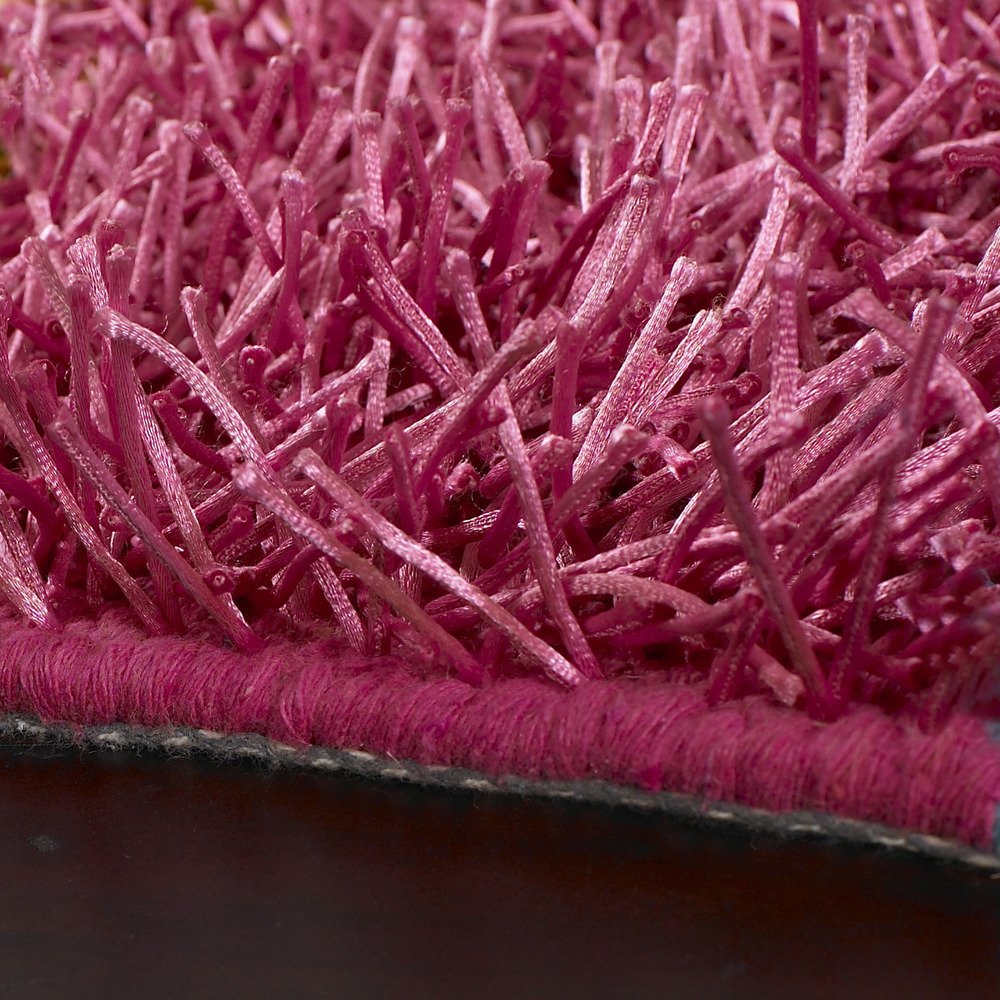 Surya Vivid VIV-817 Handwoven 10' Round Shag Area Rug - 100% Polyester, Bright Pink - Perfect for Living Room, Bedroom, or Nursery Decor