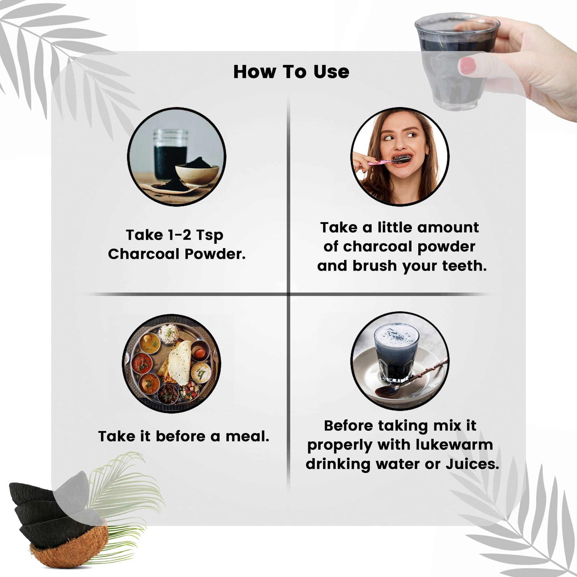 Havintha 100% Pure Natural Activated Charcoal Powder for Skin & Face - Deep Cleansing, Dead Skin Removal & Body Detox - 8 oz (227g) - Perfect for DIY Face Masks, Blackhead Treatment & Detoxifying Bath Soaks