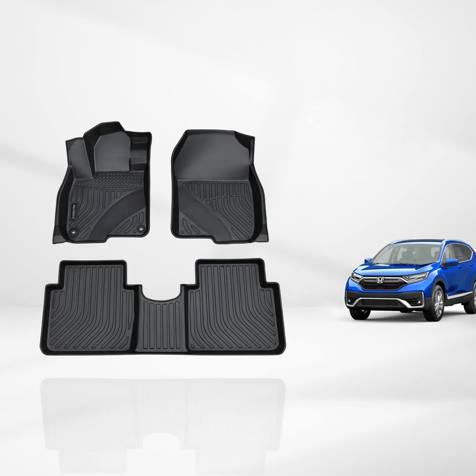 Custom Fit All-Weather Floor Mats for Honda CR-V 2017-2022 - Waterproof Heavy Duty Car Floor Liners Front & Rear Set - Perfect for Daily Commute, Road Trips & Outdoor Adventures (Black)
