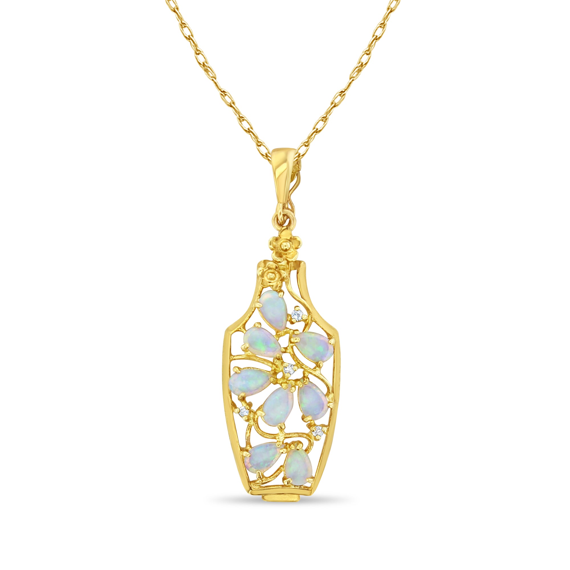 Pear Shaped Opal Necklace - Elegant Handmade Jewelry for Women | Perfect for Weddings, Parties & Special Occasions