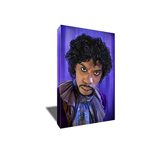 Dave Chappelle as Prince Painting - Premium Canvas Art Print 16x24 Inches - Funny Pop Culture Wall Decor for Living Room, Office & Man Cave