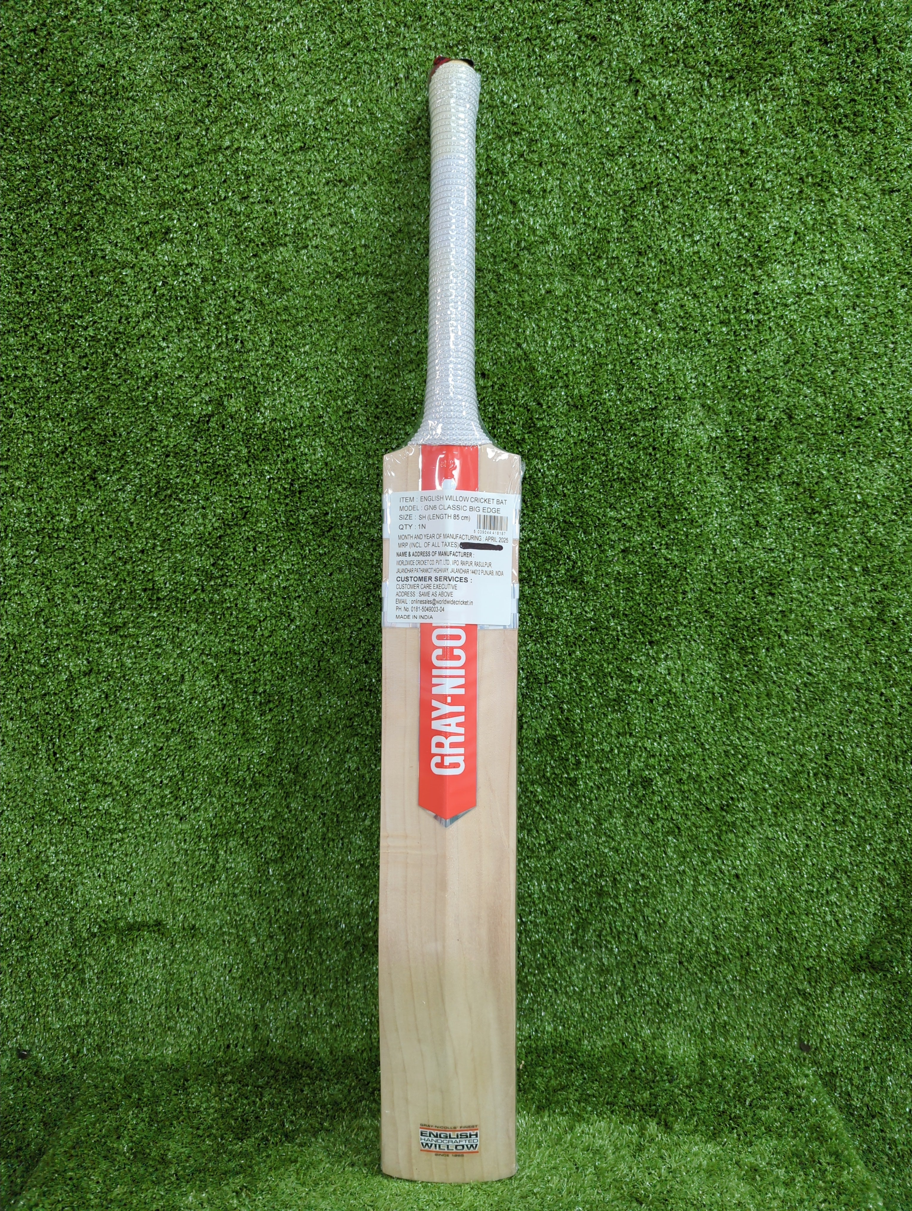 Gray Nicolls 6 Classic Range Adult English Willow Cricket Bat - Big Edge - Premium Cricket Equipment for Professional & Recreational Players - Perfect for Matches, Training & Backyard Practice