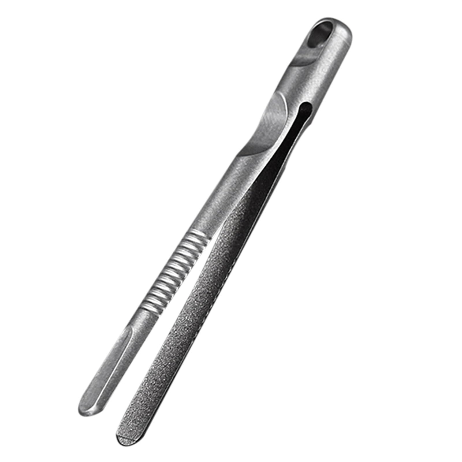 Premium Titanium Alloy Hair Removal Tweezers - Slant Tip Stainless Steel Eyebrow Tweezers for Precise Plucking - Perfect for Camping, Hiking, Travel & Home Grooming Kit