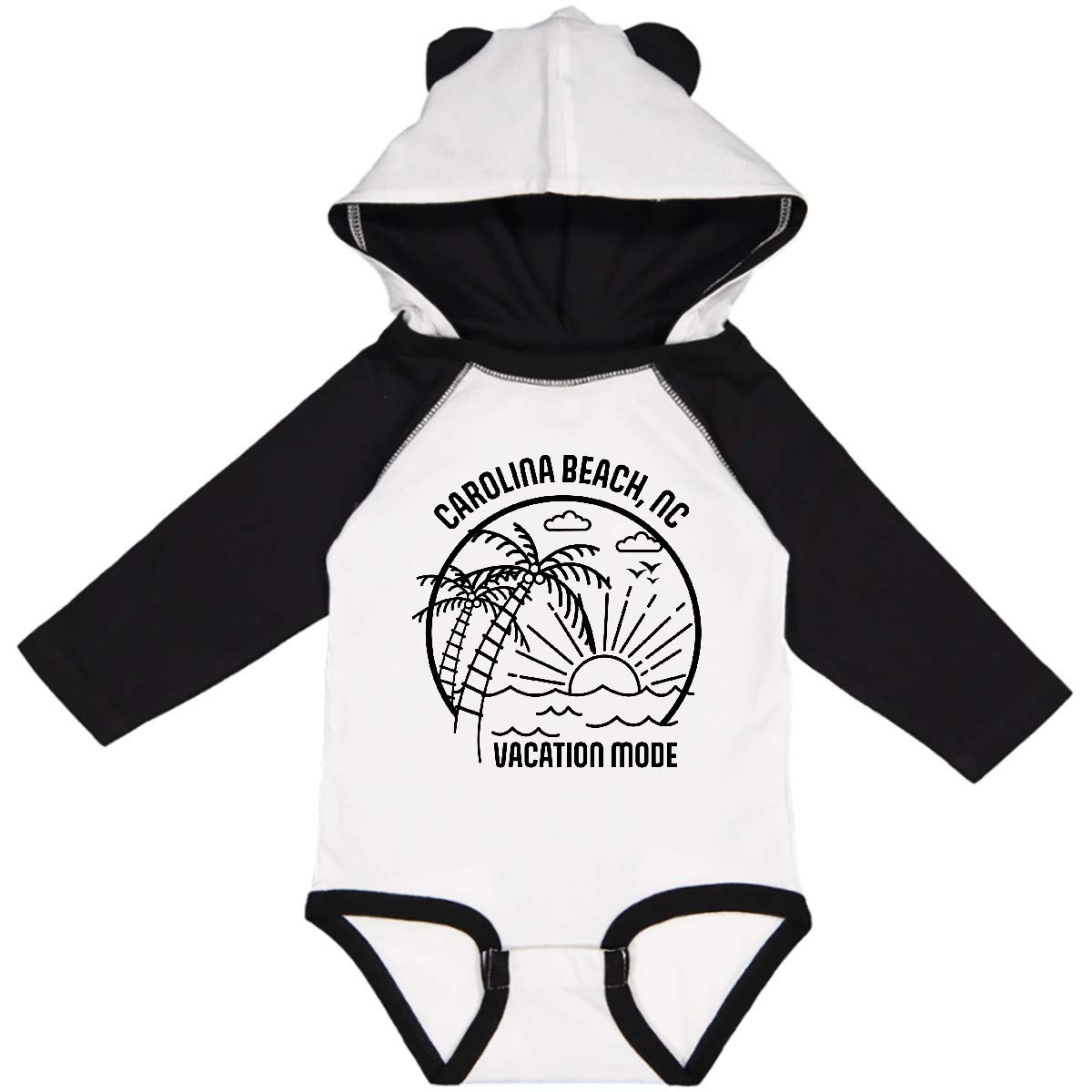 Inktastic Summer Vacation Mode Carolina Beach North Carolina Long Sleeve Creeper - Comfortable Graphic Tee for Beach Lovers, Travel Enthusiasts & Casual Wear