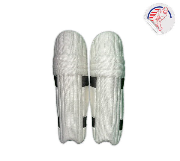 Hammer Junior Moulded Batting Pad 2024 - White Cricket Protective Gear for Youth Players | Perfect for Practice & Matches