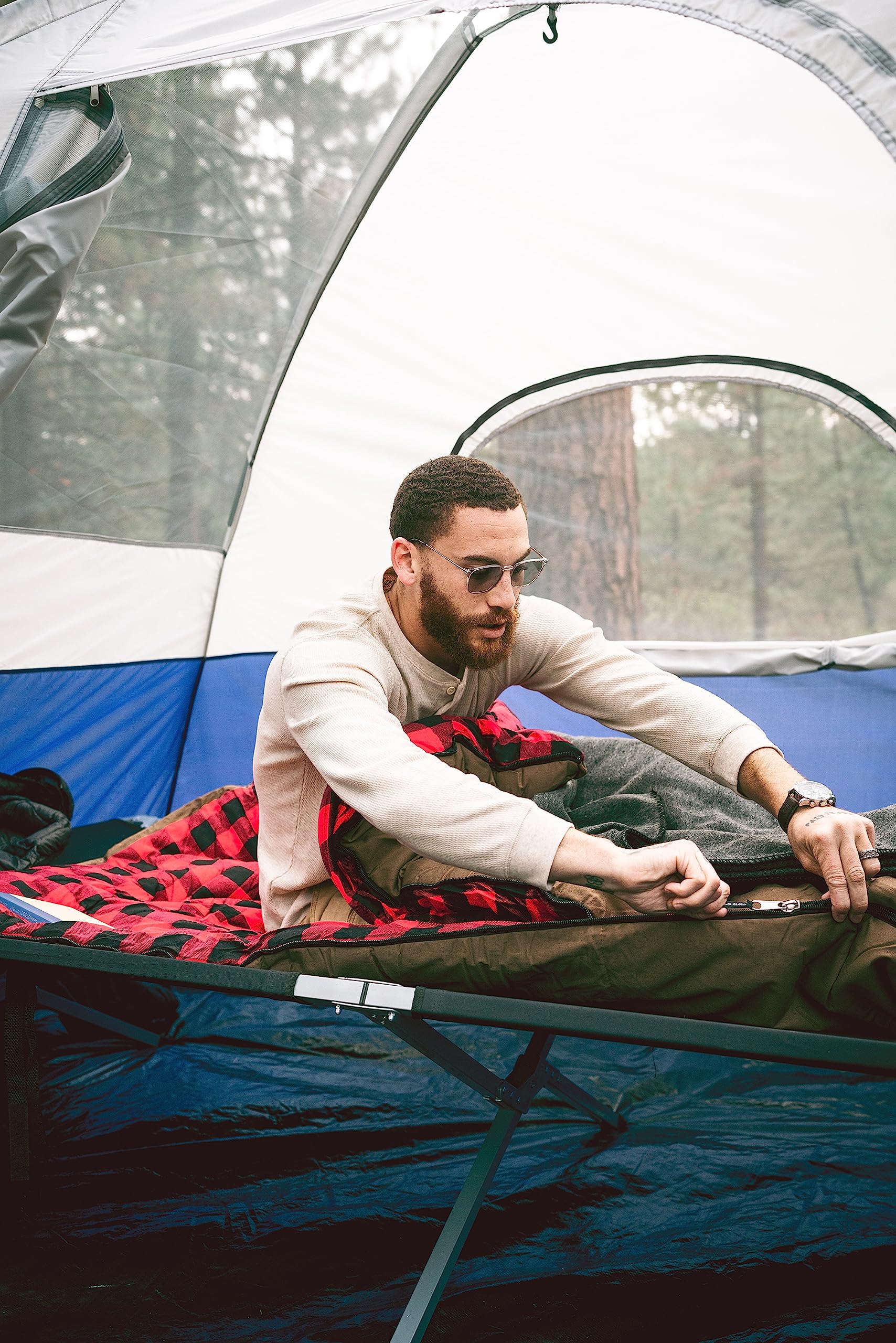 Stansport Folding Camping Cot - Lightweight Portable Bed for Outdoor Adventures, Hiking, Backpacking & Travel - Heavy Duty Support for Adults & Kids