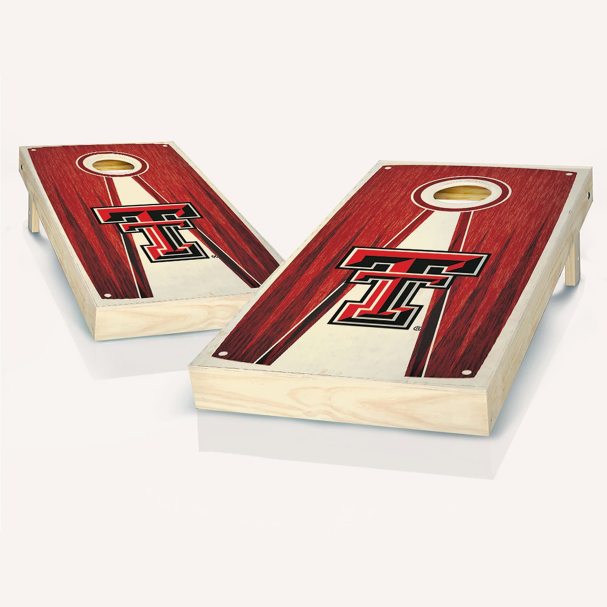 Skip's Garage Texas Pyramid Cornhole Board Set - 2 Boards & 8 Team Logo Bags - Premium Outdoor Game for Backyard, Tailgate Parties & BBQ Events - Choose Your Size + Accessories