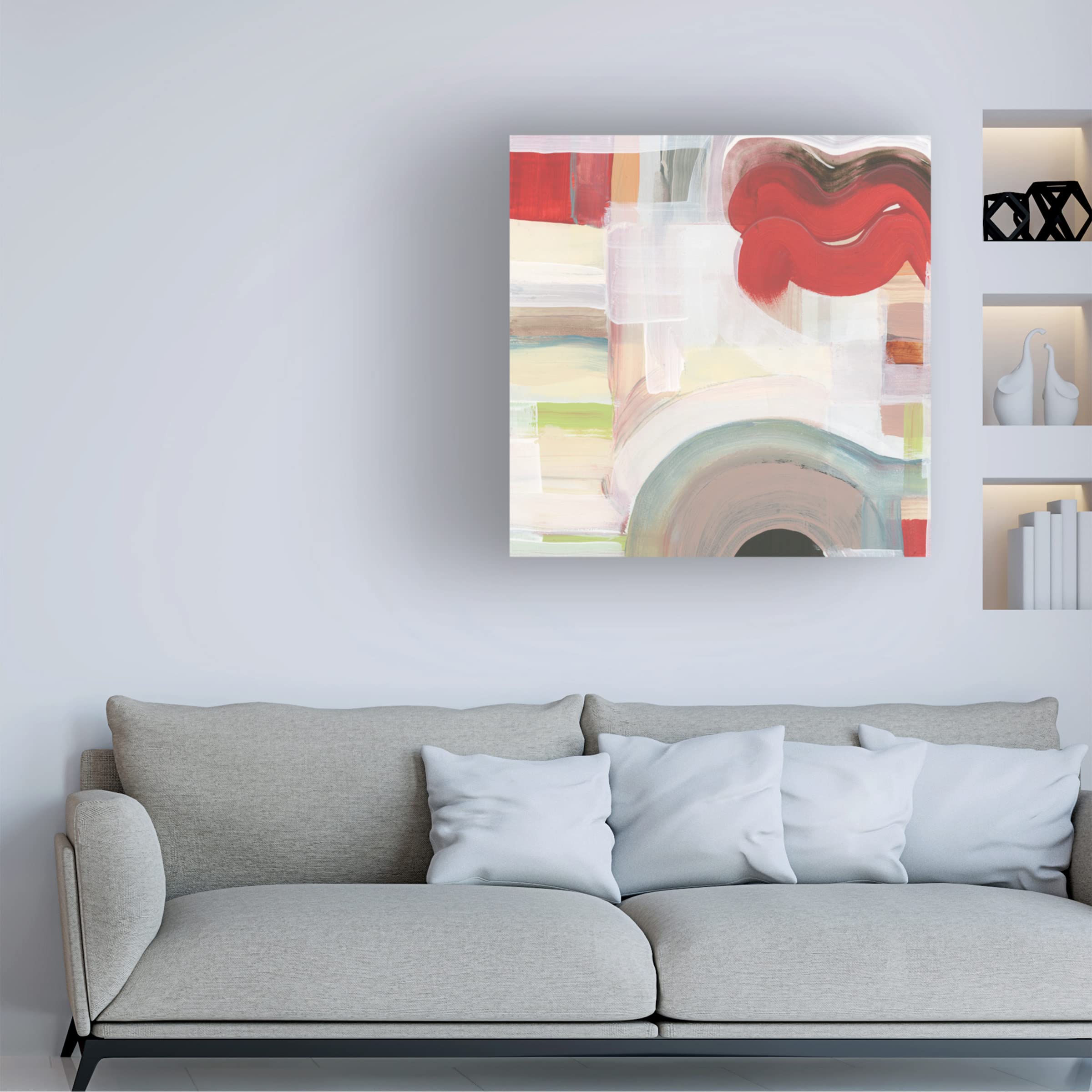 Trademark Fine Art 'Red II' Canvas Art Print by Cartissi - Modern Abstract Wall Decor for Living Room, Bedroom & Office