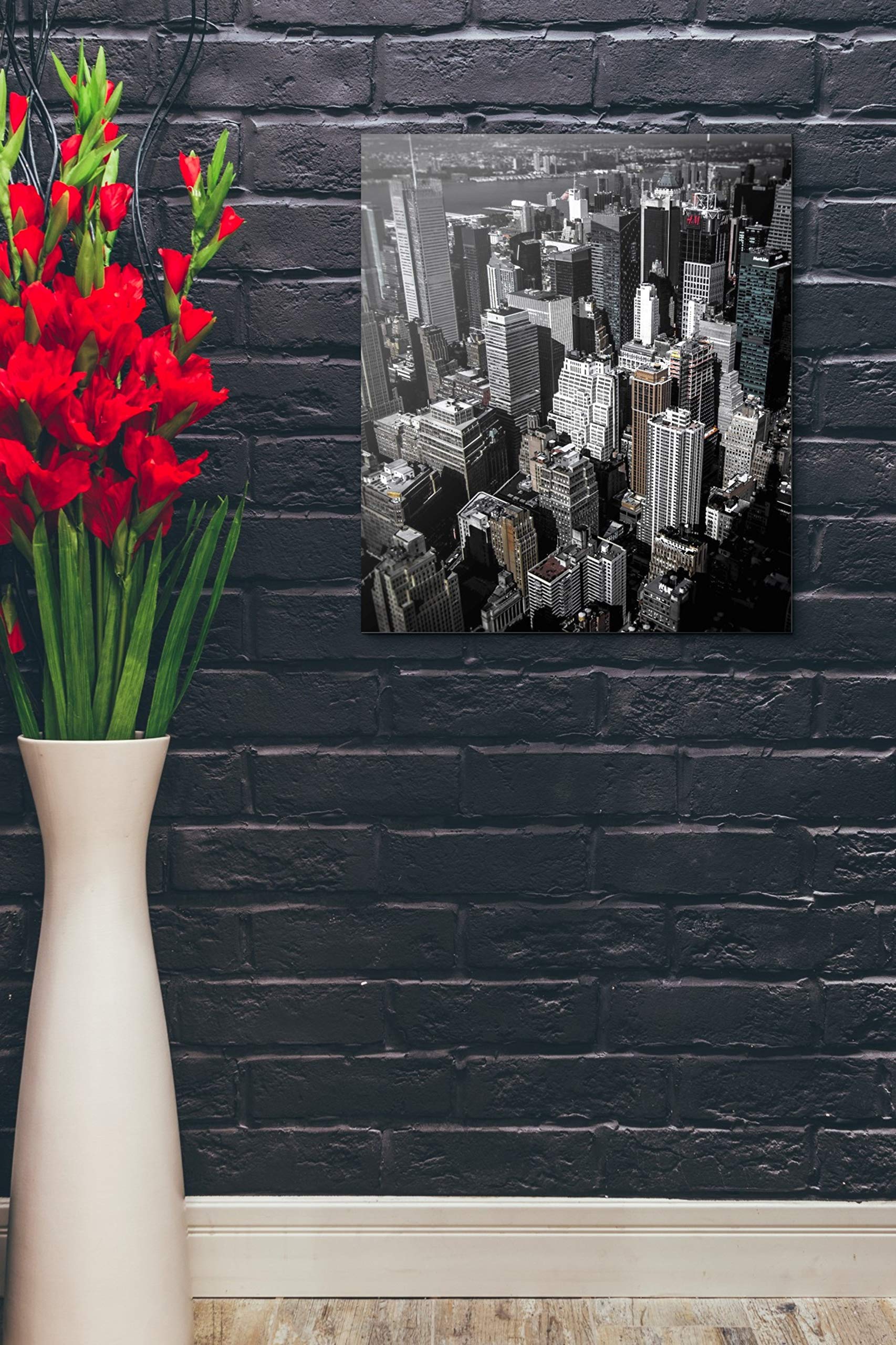 Nicklas Gustafsson 'Boxes of Manhattan' Canvas Wall Art - 16x18 Inches Modern Abstract Painting - Perfect for Living Room, Bedroom & Office Decor