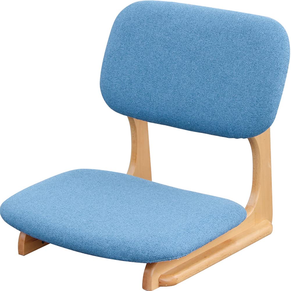WAYUTO Wooden Meditation Floor Chair - Portable Japanese Legless Gaming Chair with Cushion - Comfortable Balcony & Bay Window Seat for Reading, Relaxing & Yoga | Perfect for Small Spaces, Living Rooms & Meditation Areas