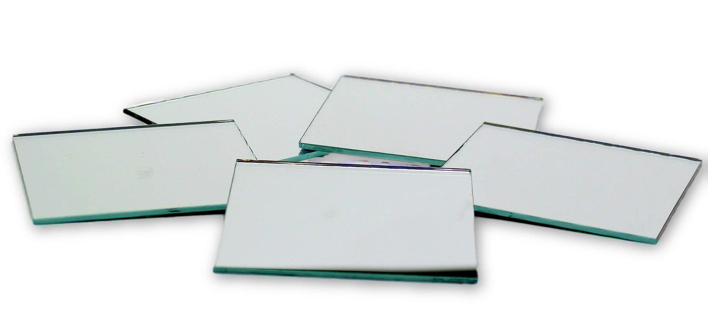 2 Inch Small Square Glass Mosaic Mirror Tiles - 12 Pieces for DIY Crafts, Home Decor, Wall Art & Bathroom Accents | Perfect for Scrapbooking, Jewelry Making & Interior Design Projects