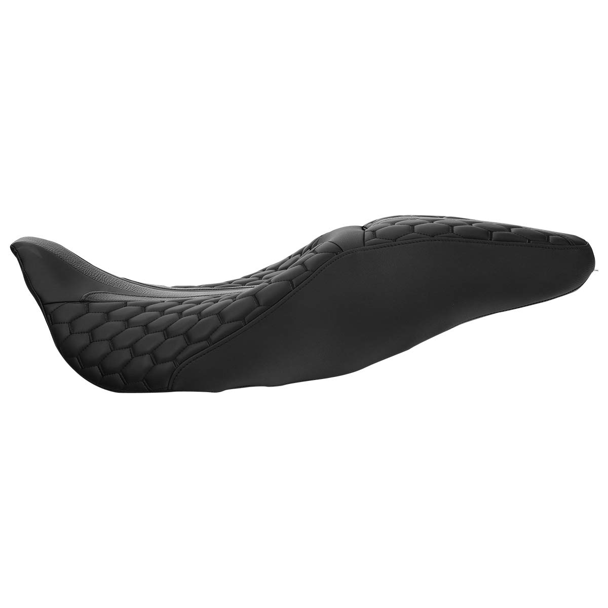 SLMOTO One-Piece 2-Up Motorcycle Seat for Harley Touring Models - Compatible with Road King, CVO Road Street, Electra Glide Ultra Classic (2009-2023) & Road King Special FLHRXS (2017-2023) - Comfortable Driver & Passenger Seat for Long Rides and Road Trips