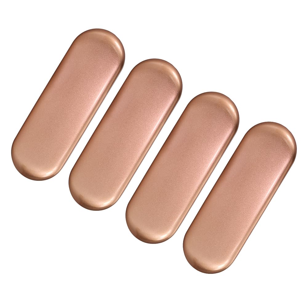 4-Piece Rose Gold Metal Eyelash Tweezer Storage Case Box with 4 Slots - Professional Lash Extension Tweezer Organizer for Salon, Travel & Home Use