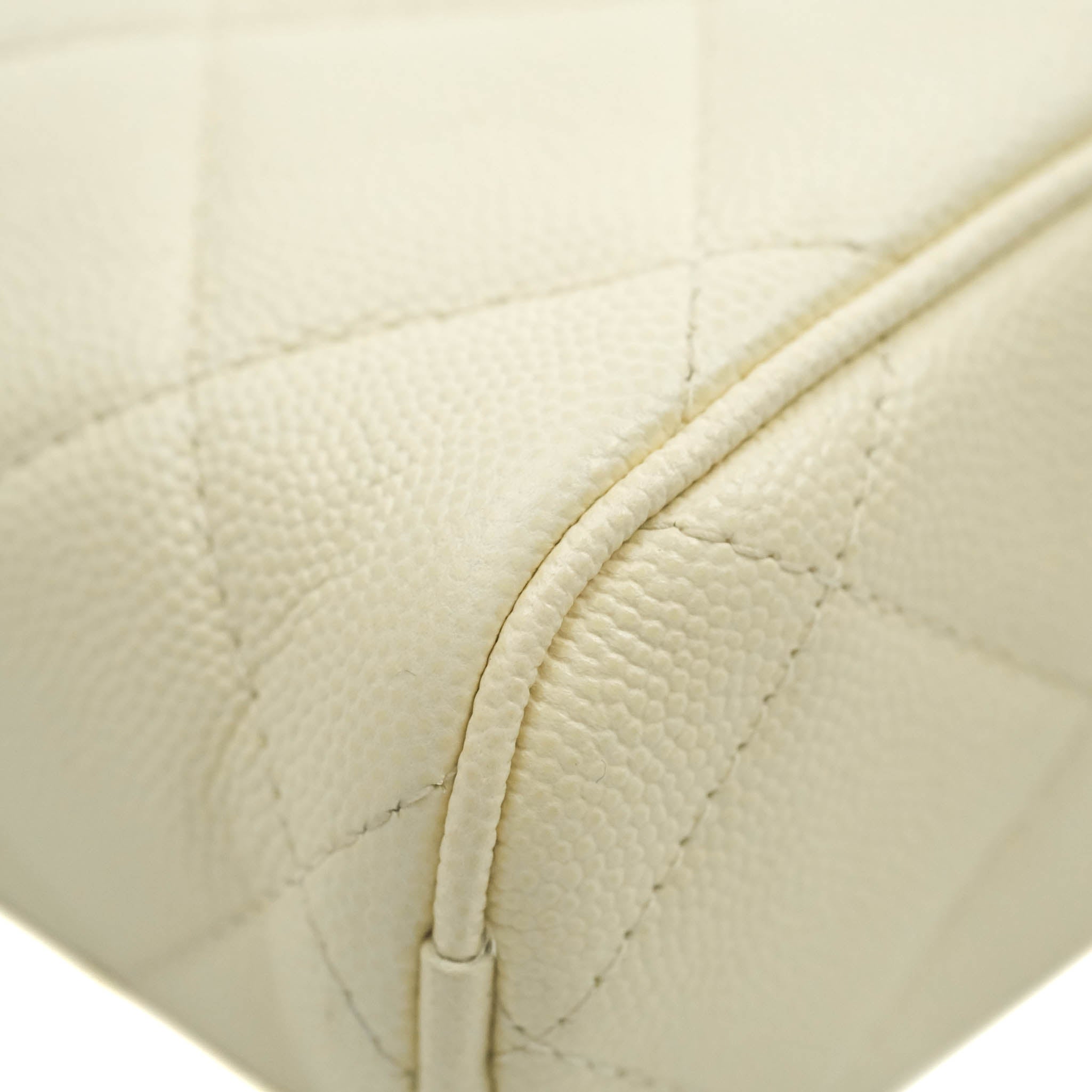 Chanel Camera Bag with Detachable Pouch - Ivory Caviar Leather & Gold Hardware | Luxury Crossbody Bag for Women | Perfect for Everyday Use, Date Night & Travel
