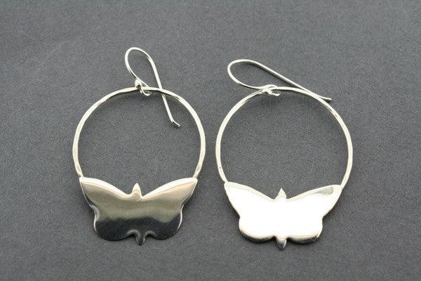 Sterling Silver Butterfly Hoop Earrings for Women - Elegant Dainty Jewelry Gift for Everyday Wear & Special Occasions