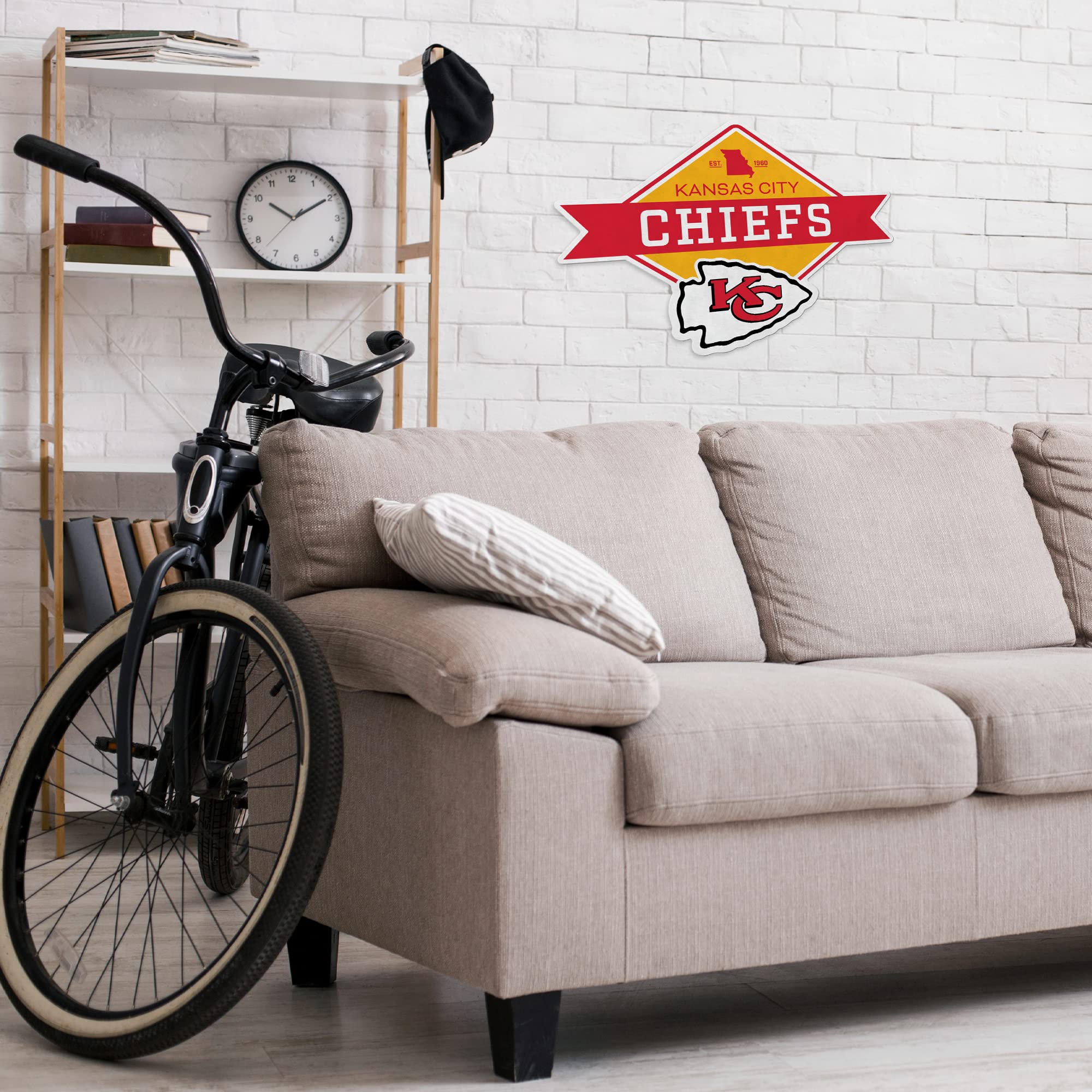 NFL Diamond Shape Cut Pennant - Soft Felt Football Team Banner for Home & Living Room Decor - Easy to Hang - Perfect for Game Day, Sports Themed Parties & Man Cave Decor