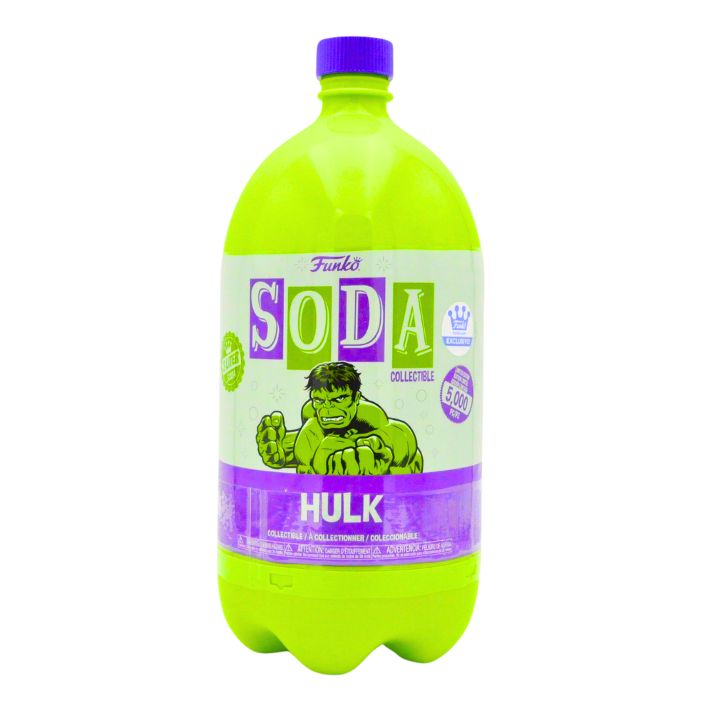Funko Soda 3 Liter Hulk Collectible Figure - Sealed Funko Shop Exclusive with Chase Variant | Marvel Superhero Display for Home & Office Decor