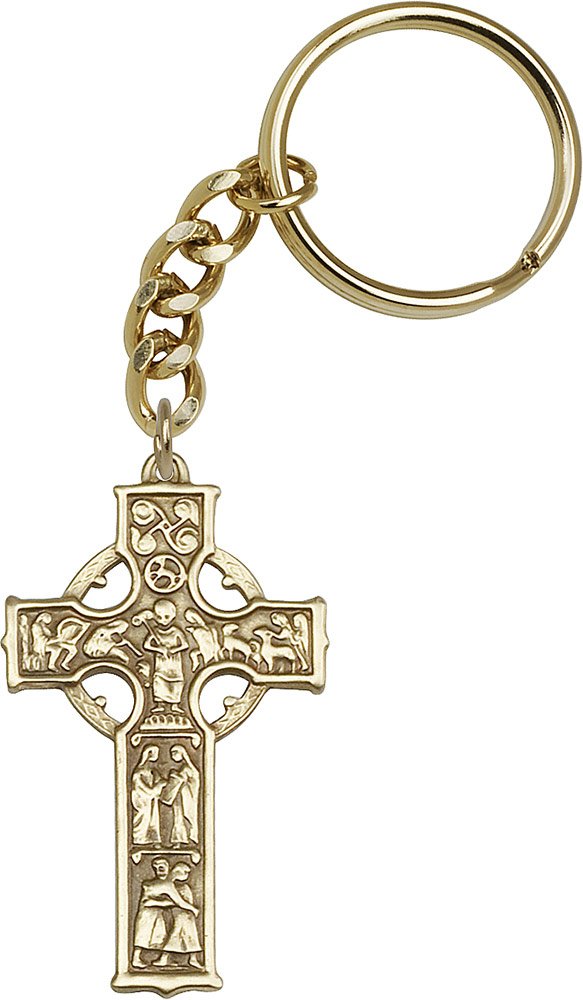 Celtic Cross Keychain Pendant - Antique Gold Jewelry for Men & Women | Handmade in USA | Perfect for Gifts, Home Decor & Spiritual Protection