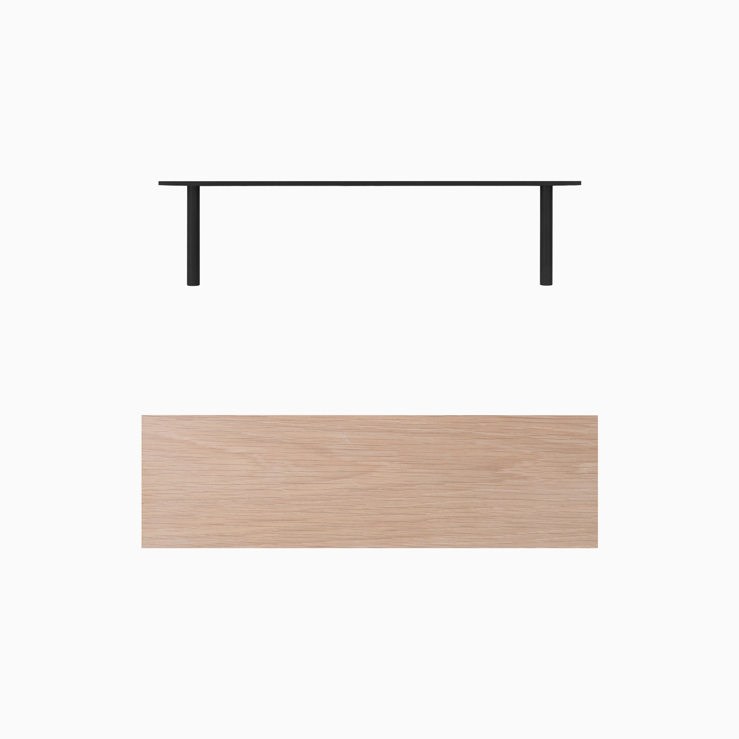 Aksel Glazed White Oak Floating Shelf - Modern Wall Shelf for Living Room, Kitchen, Bathroom & Office Decor - Sturdy & Stylish Storage Solution
