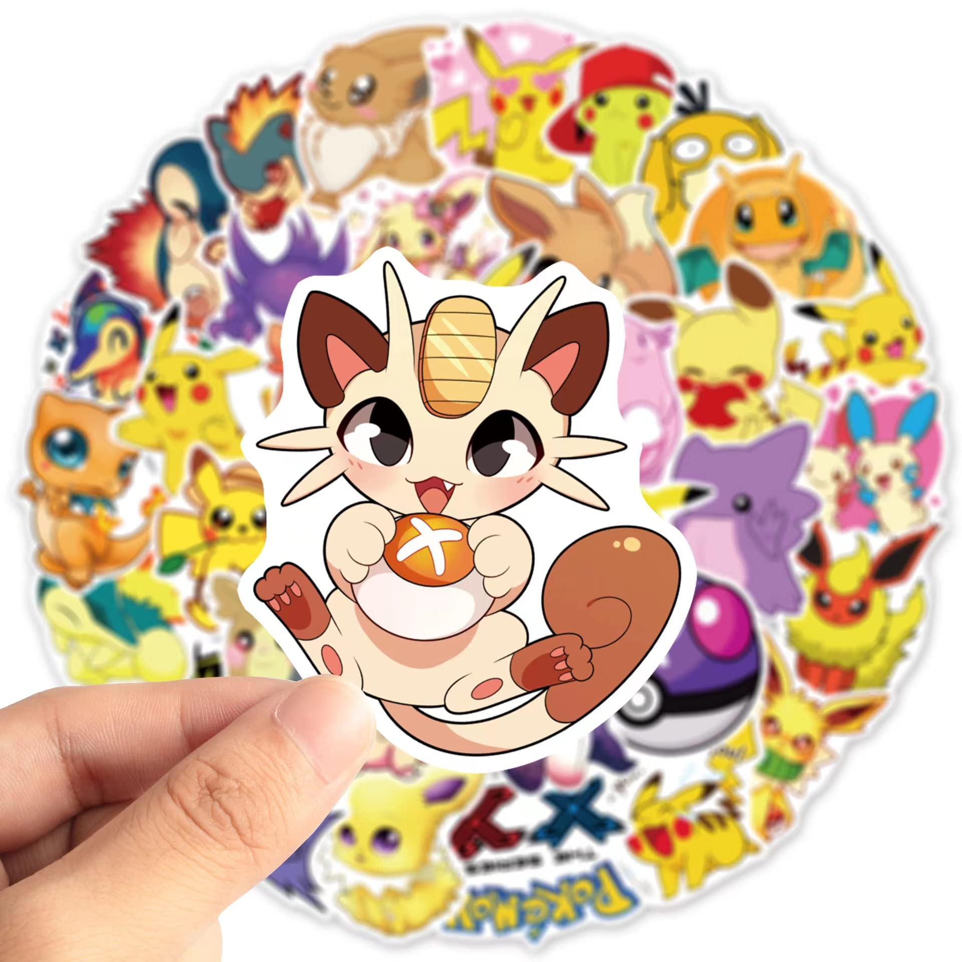 50 Pcs Cute Anime Stickers - Waterproof Vinyl Decals for Laptop, Water Bottle, Skateboard, Bicycle & Luggage - Fun Graffiti Patches for Teens, Kids & Students - Perfect for School, Office & Travel Decor