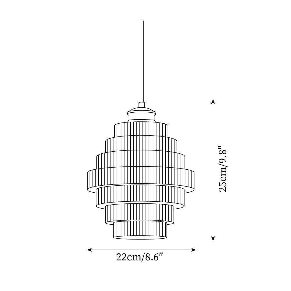 Luella Glass Pendant Lamp - Modern Hanging Light Fixture for Kitchen Island, Dining Room & Bedroom Decor