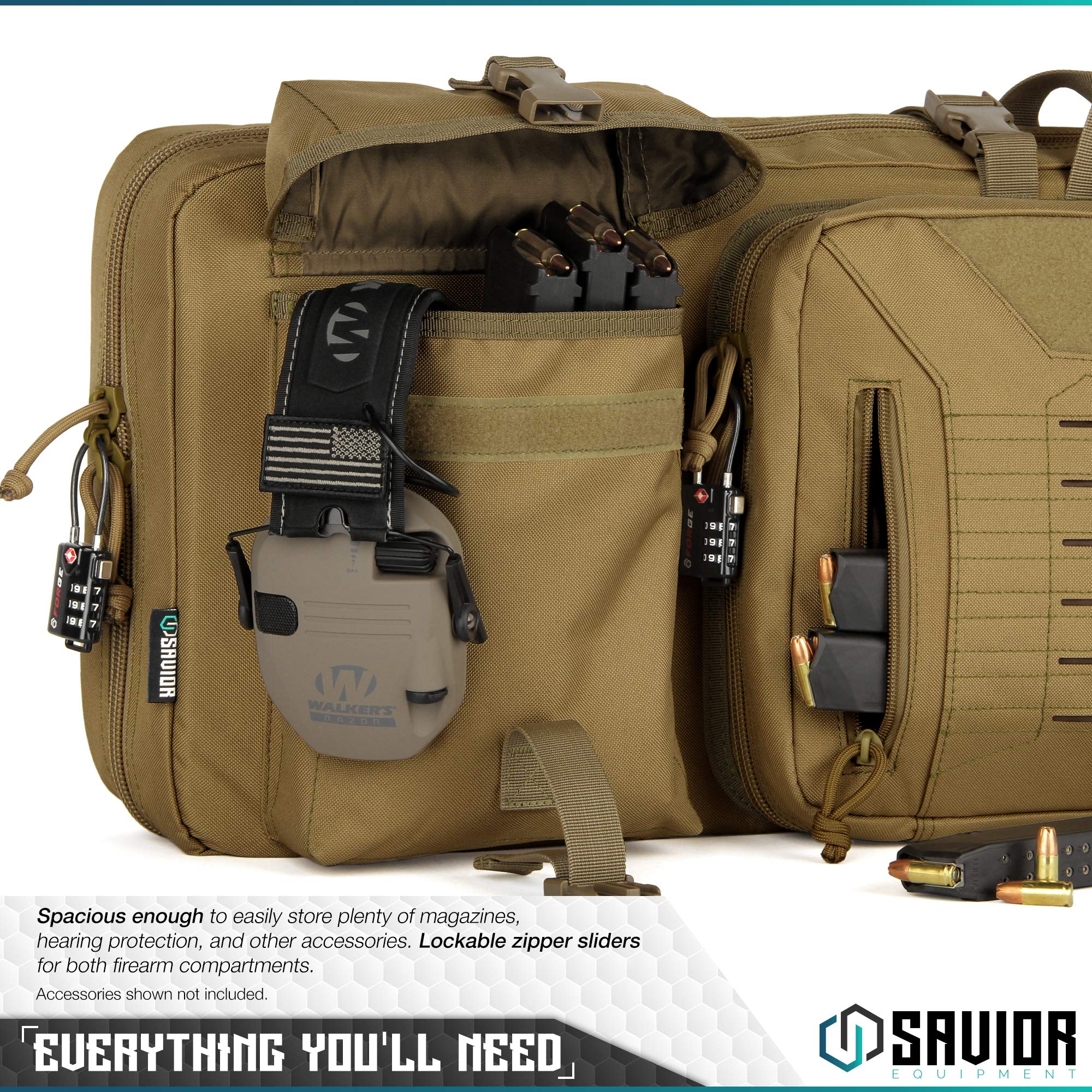 Tactical Double Long Gun Backpack w/Pistol Case - 36