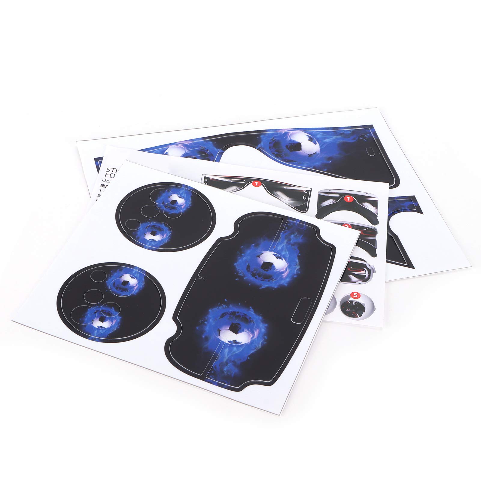 VR Screen Protector for Oculus Quest 2 - Ultra Thin Anti-Scratch & Anti-Fingerprint Film - Blue Flame Football Design - Perfect for Gaming, VR Movies & Virtual Reality Experiences