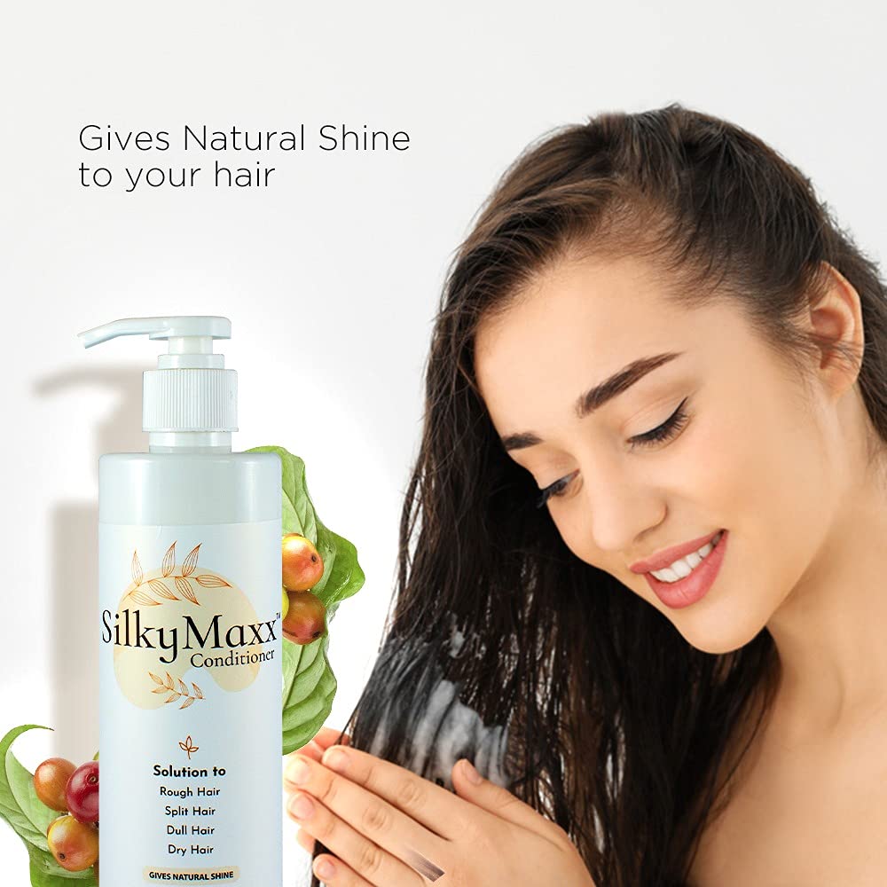 SilkyMaxx Hair Conditioner for Smooth, Shiny & Frizz-Free Hair - Deep Moisturizing Treatment for Dry, Damaged Hair - Perfect for Daily Use & Salon-Quality Results at Home