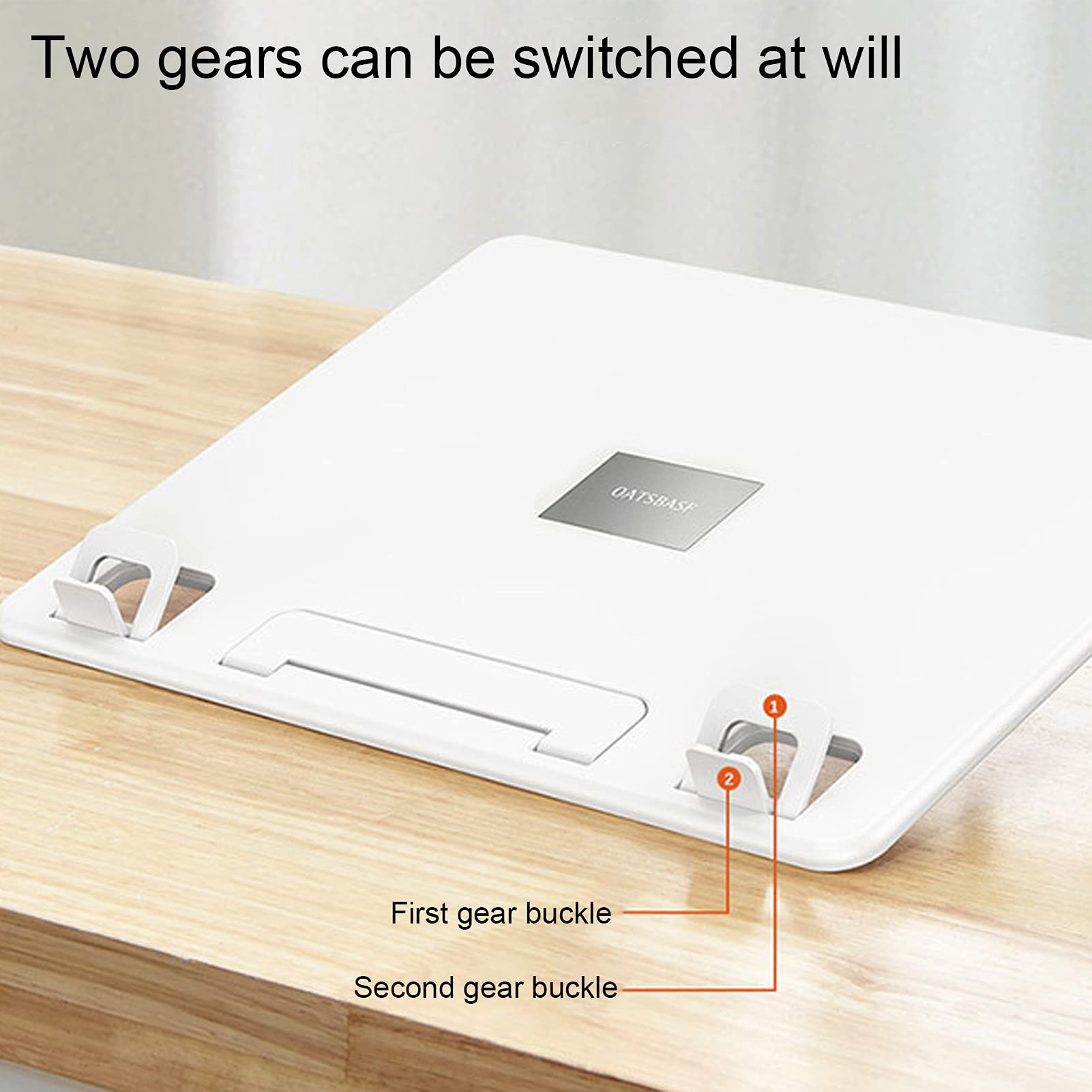 Ergonomic Adjustable Laptop Stand - Portable White Notebook Riser with Flexible Height for MacBook, Dell, HP & All Laptops - Eye-Level Computer Desk for Office, Home & Travel Use