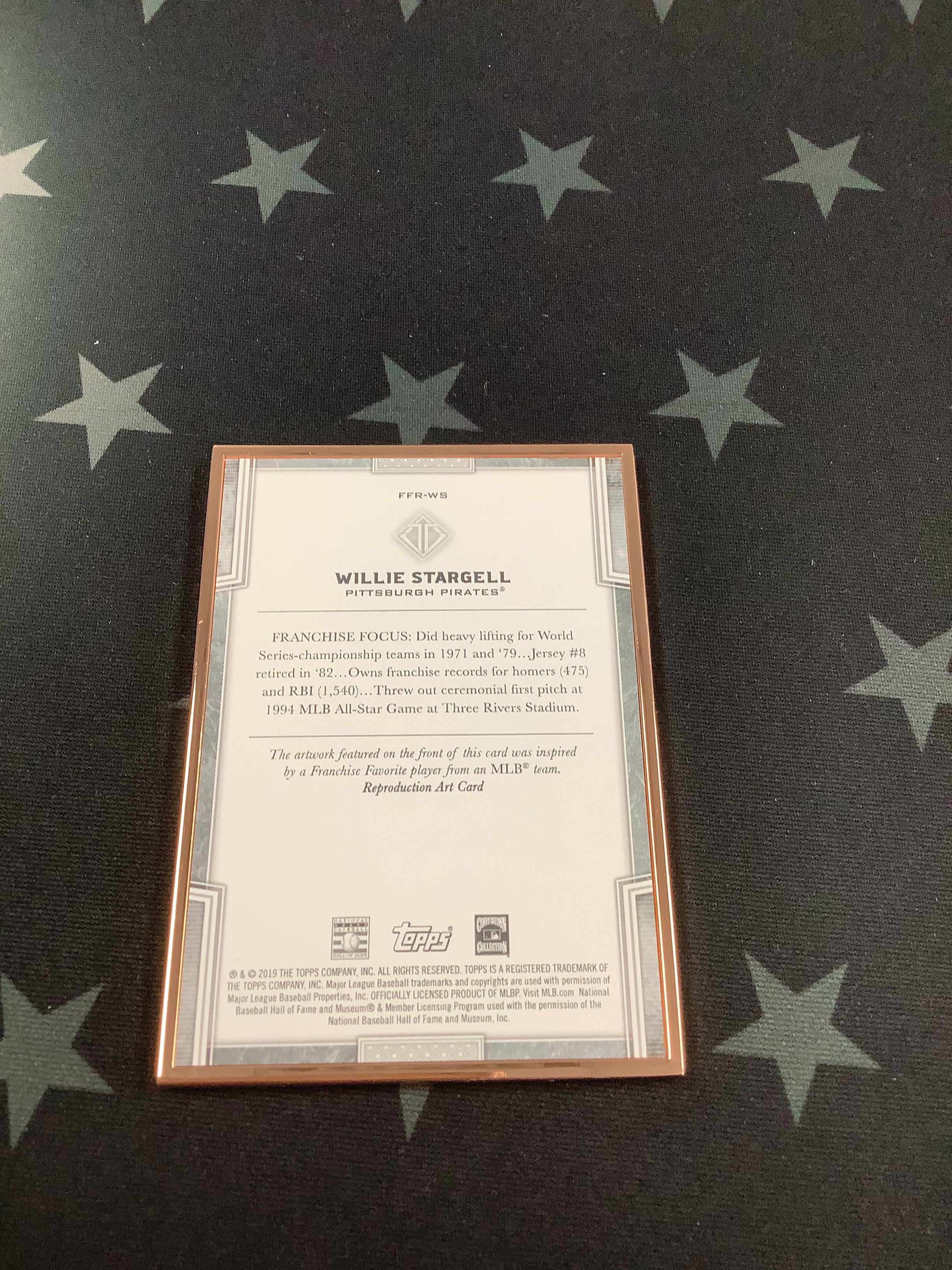 2019 Willie Stargell Franchise Favorites Transcendent Collection Baseball Card #FFR WS /100 - Rare Collectible for MLB Fans & Sports Memorabilia Enthusiasts