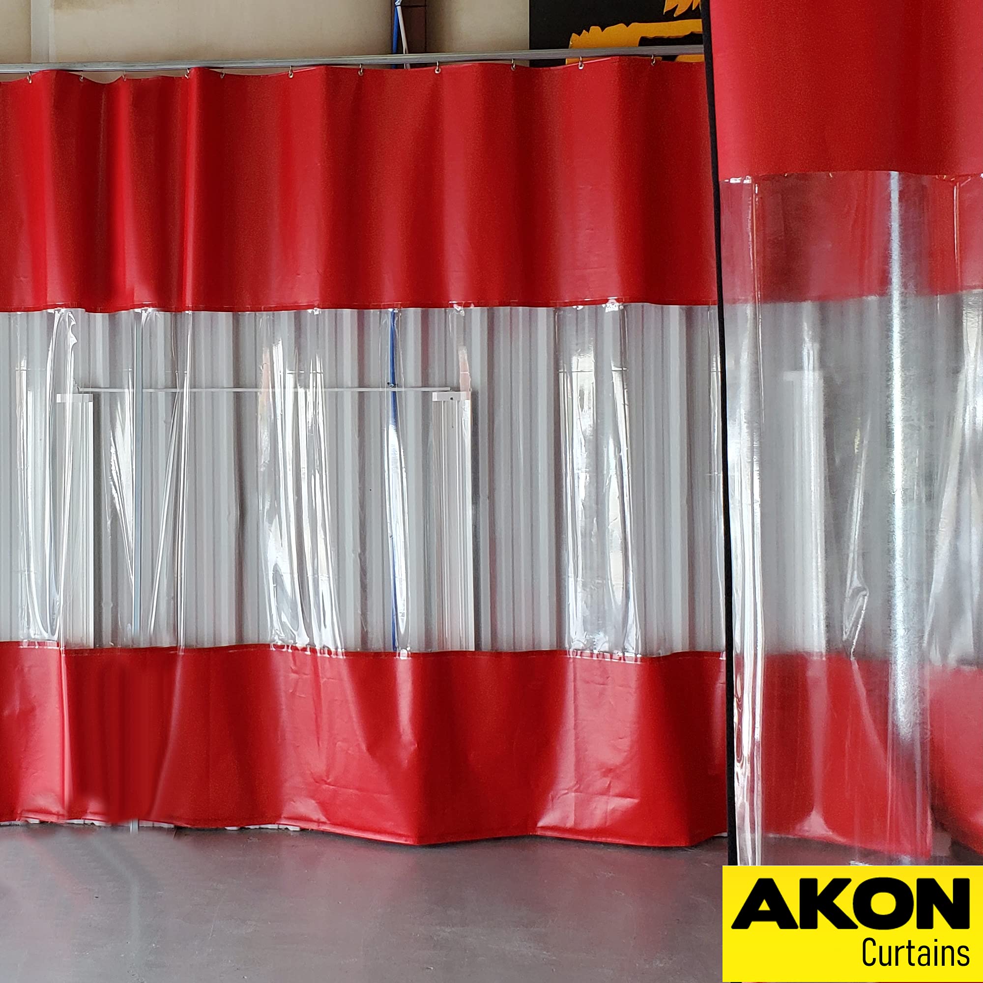 Heavy-Duty Industrial Wash Bay Curtains - Contain Overspray, Quick-Rolling & Easy to Clean - Ideal for Car Wash Bays, Truck Wash Stations & Industrial Cleaning Areas