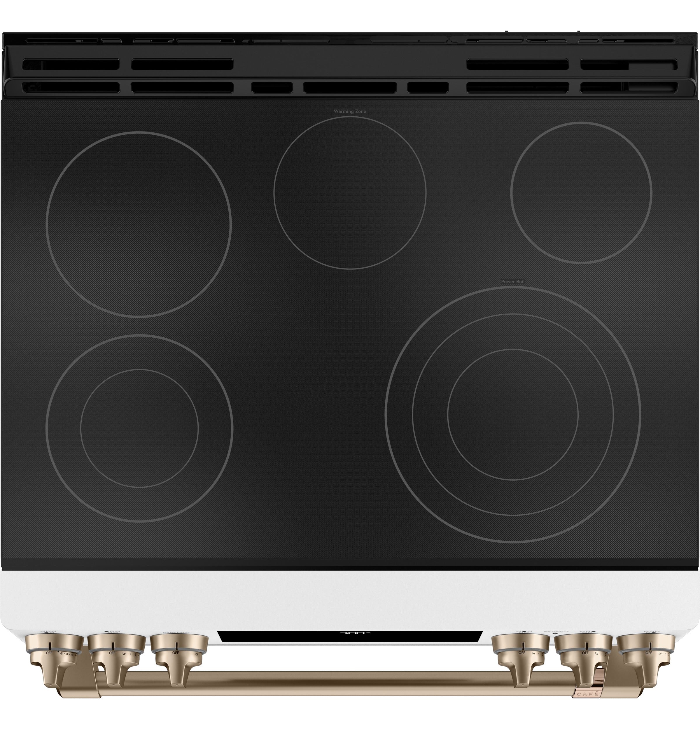 Café™ Matte White 30-Inch Slide-In Front Control Gas Range with Air Fry & Warming Drawer - 5.7 Cu.Ft Convection Oven - CCES700P4MW2 - Perfect for Modern Kitchens & Family Cooking