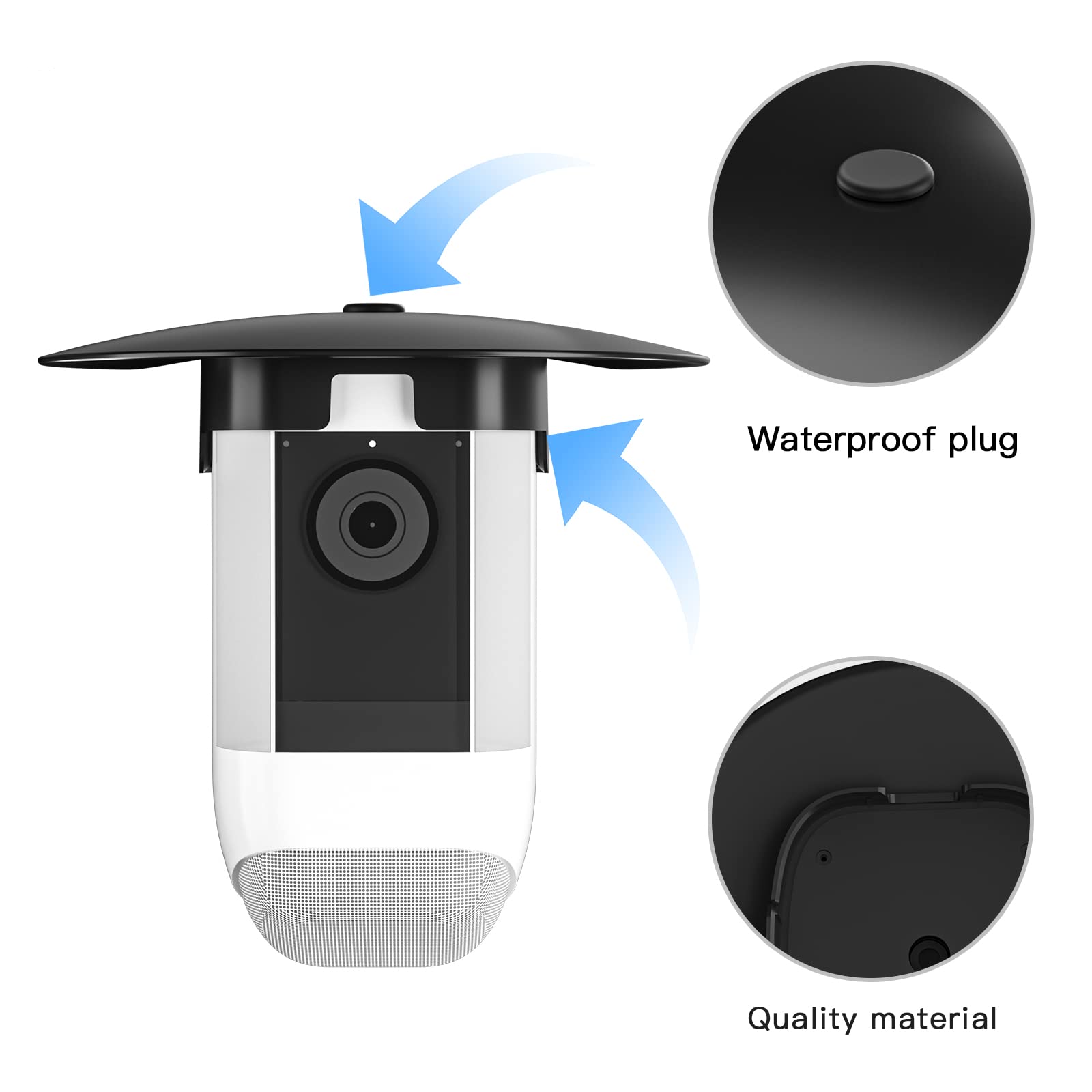 HOLACA Sun Rain Shade Camera Cover for Spotlight Camera Pro - UV Resistant Protective Shield - Easy Installation for Outdoor Photography & Surveillance