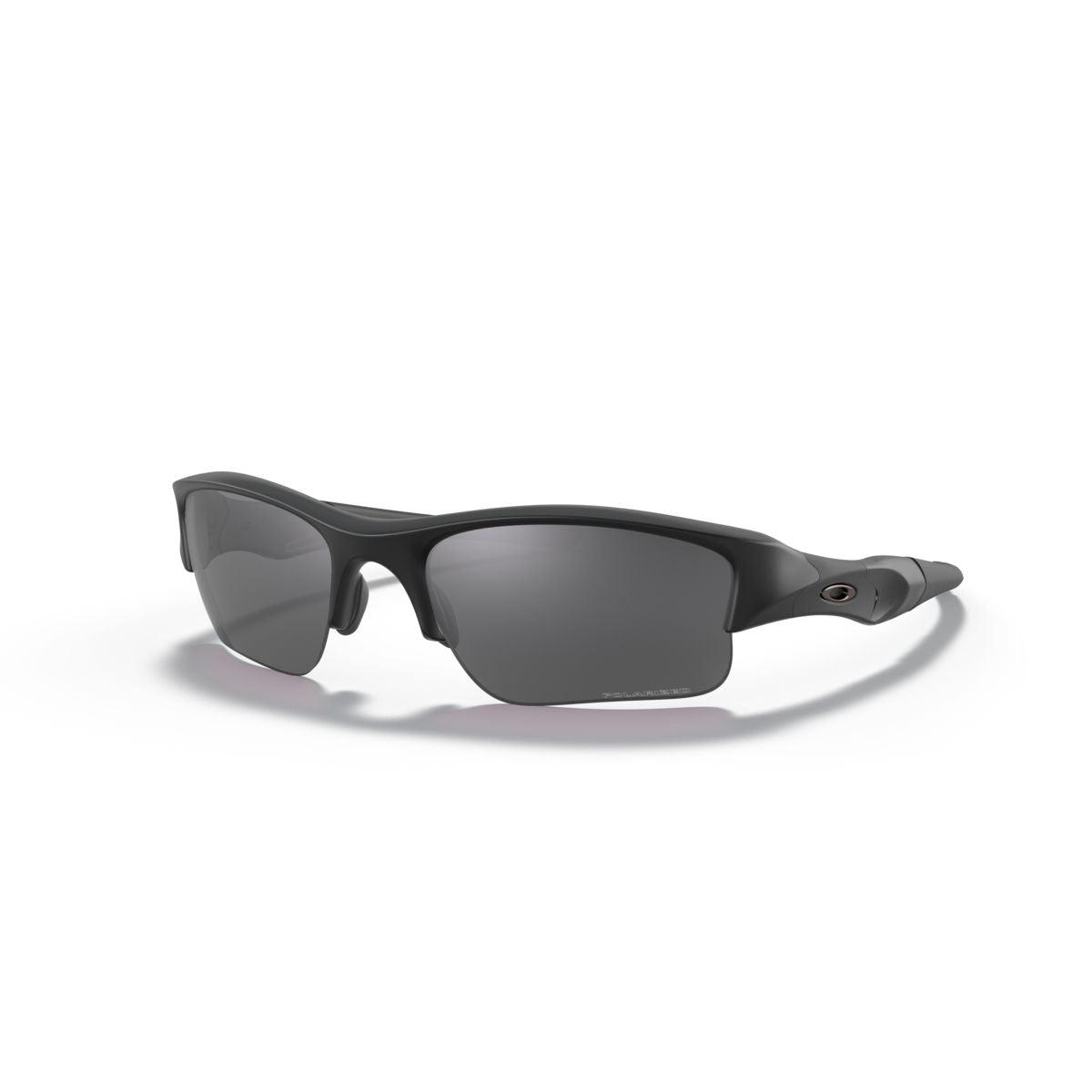 Oakley Flak Jacket XLJ Sunglasses - Matte Black/Grey Polarized Lenses (Model 0OO9009-11-435) for Running, Cycling & Outdoor Sports