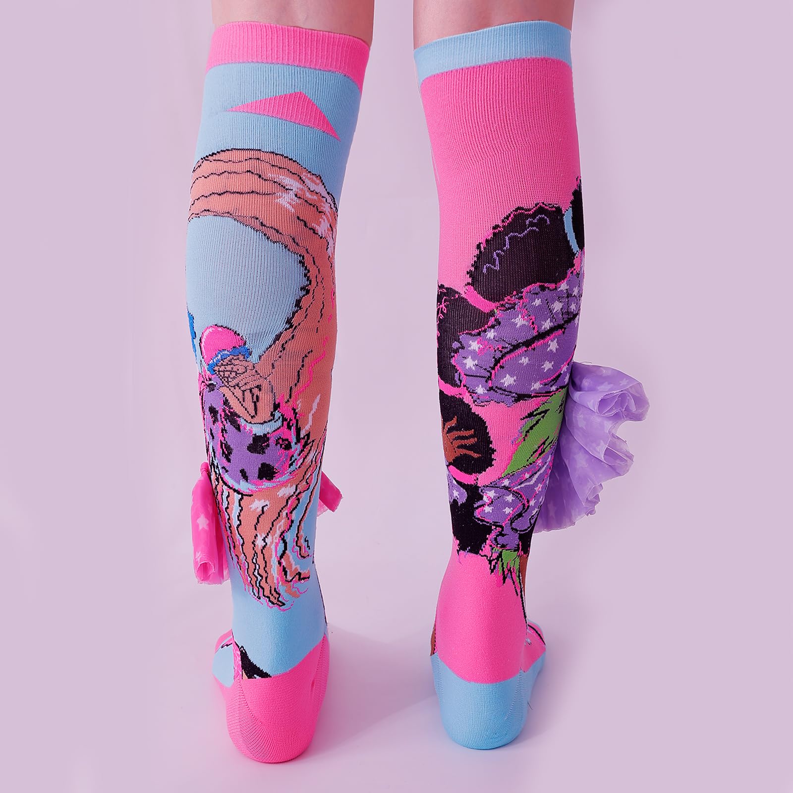 Funky Crazy Socks for Kids - Cute Novelty Stretch Mid to High Socks for Girls - Perfect for School, Parties & Playtime