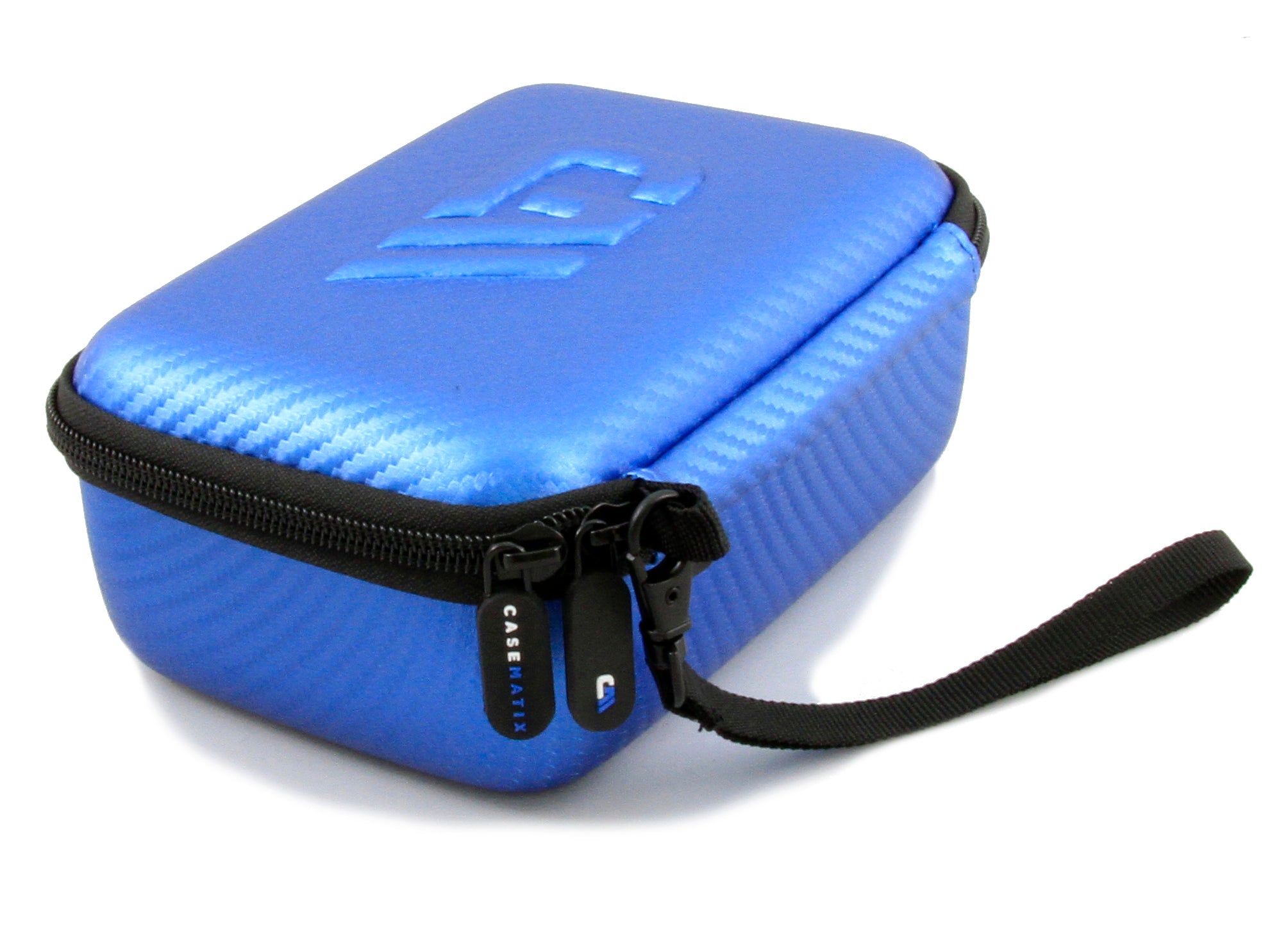 CASEMATIX 7 Hard Shell EVA Travel Case with Wrist Strap & Padded Divider - Protective Storage for Camera, Drone, GoPro Accessories up to 6.5 x 4 x 2 Inches - Perfect for Travel, Hiking & Outdoor Adventures