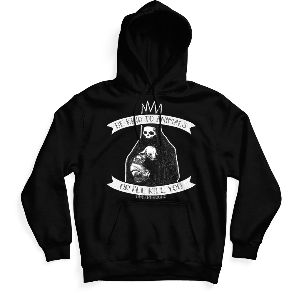 Be Kind to Animals Hoodie - Soft & Comfortable Unisex Pullover Sweatshirt for Animal Lovers - Perfect for Casual Wear, Pet Adoption Events & Animal Rights Support