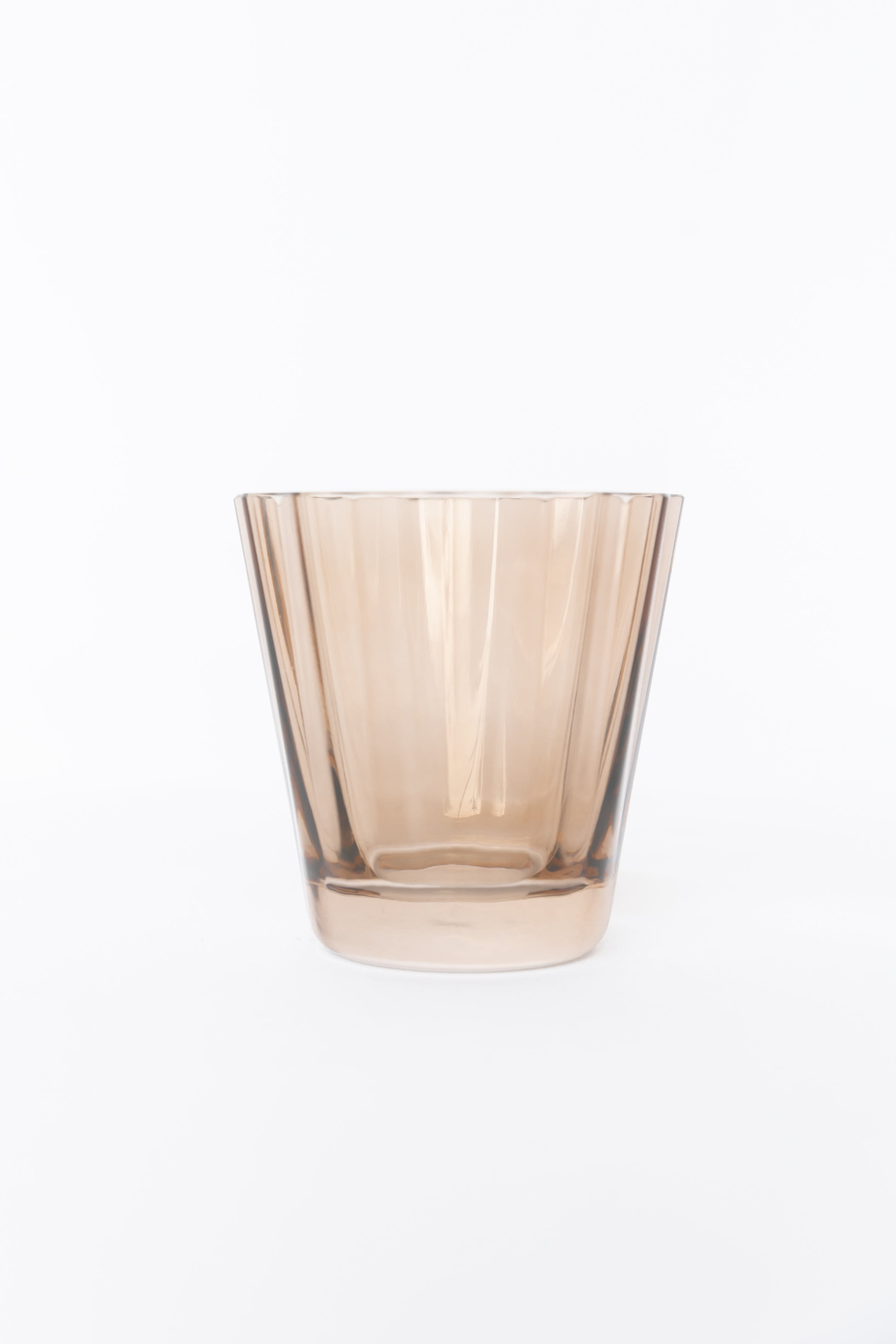 Estelle Colored Sunday Lowball Glasses - Set of 6 in Mocha Mousse (Amber Smoke) | Elegant Cocktail & Whiskey Drinking Glasses for Home Bar, Dinner Parties & Entertaining