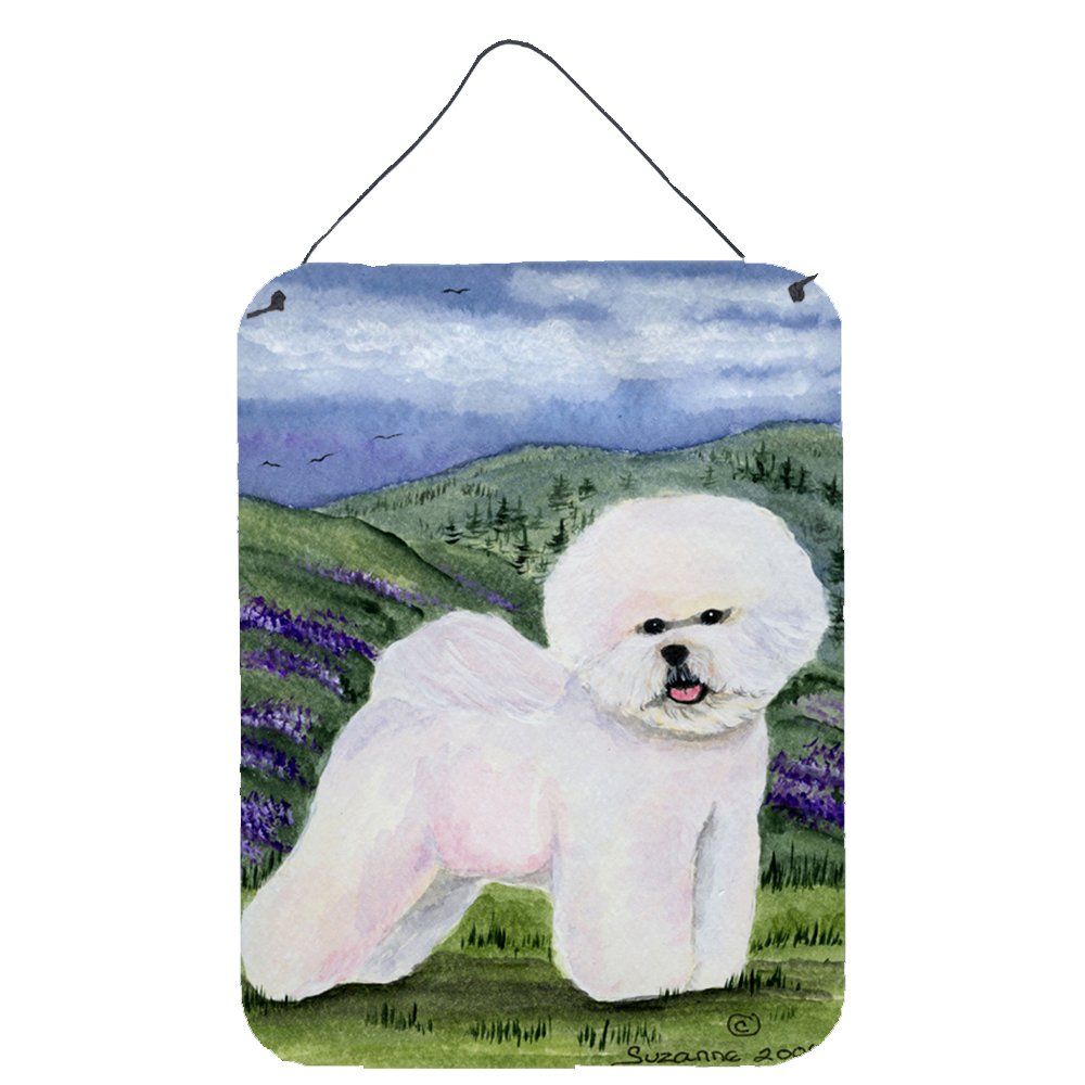 Bichon Frise Metal Wall Art Sign - 12x16 Inch Multicolor Aluminum Door Hanging Plaque for Kitchen, Bathroom, Bar & Home Decor - Perfect for Pet Lovers & Dog-Themed Room Decor