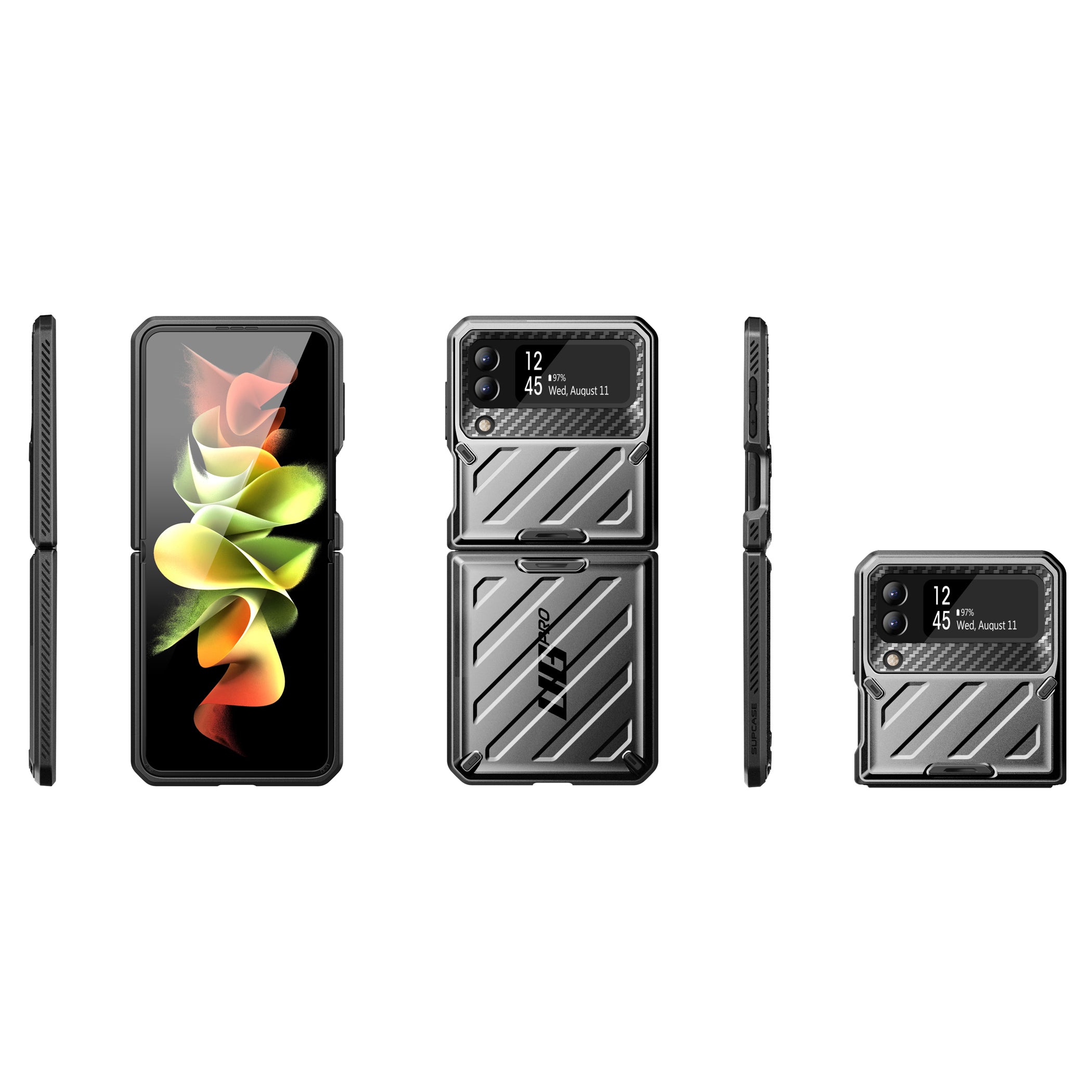 Samsung Galaxy Z Flip 4 Case - Unicorn Beetle PRO Rugged Protective Cover with Belt Clip (Black) - Shockproof & Drop Protection for Everyday Use, Outdoor Activities & Work