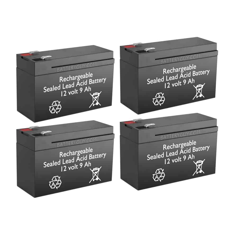 Smart-UPS SC SC1500 Replacement 12V 9Ah SLA Batteries (4-Pack) - Rechargeable High-Rate Lead Acid Battery Compatible with APC UPS Systems - Perfect for Home & Office Backup Power Solutions