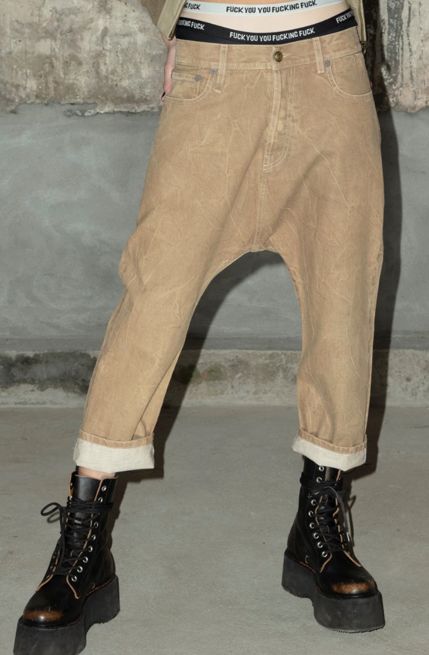 Stylish Khaki Tailored Drop Jean for Women - Comfortable & Trendy High Waist Skinny Jeans - Perfect for Casual Outfits, Office Wear & Night Out