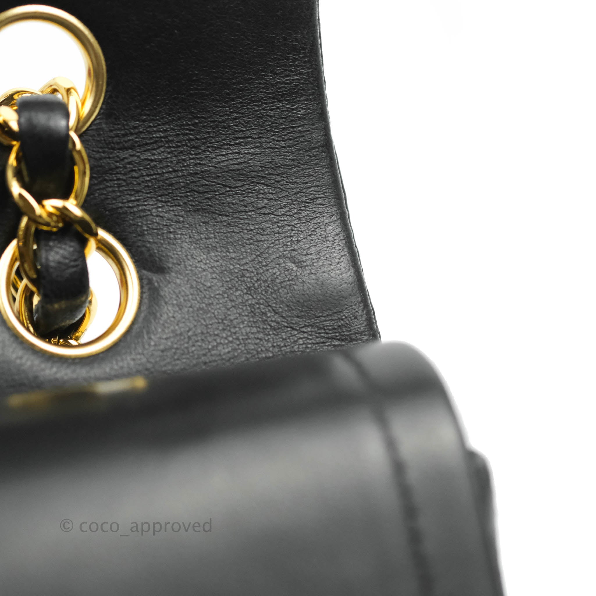 Chanel Classic Medium Double Flap Bag Black Lambskin Leather with Gold Hardware - Luxury Handbag for Women, Perfect for Evening Events & Special Occasions